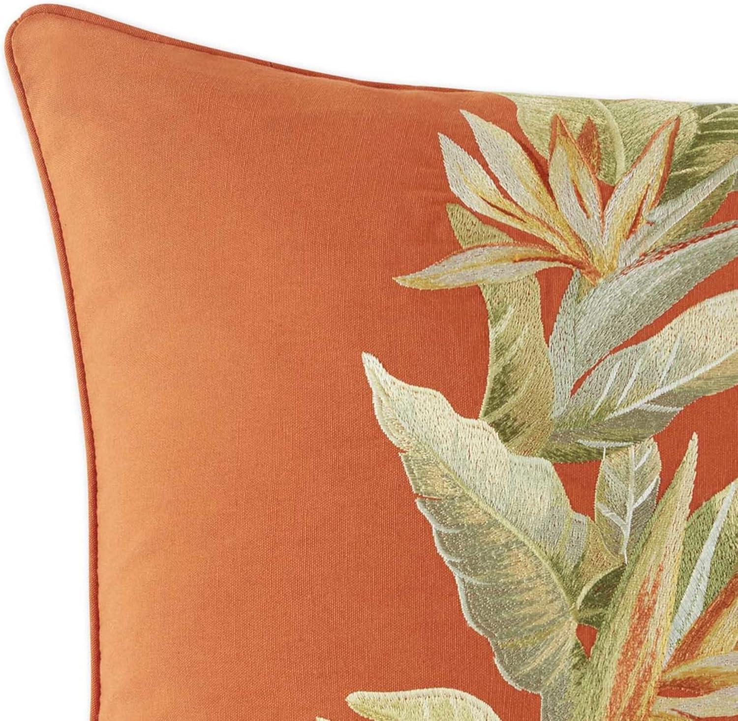 Tommy Bahama Birds of Paradise Spice Cotton Throw Pillow