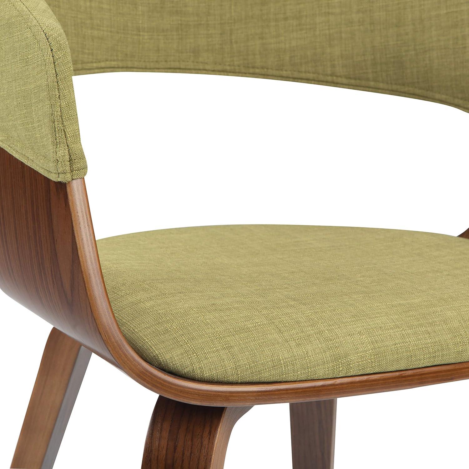 Lowell Bentwood Upholstered Dining Chair with Curved Backrest in Mid-Century Modern Style
