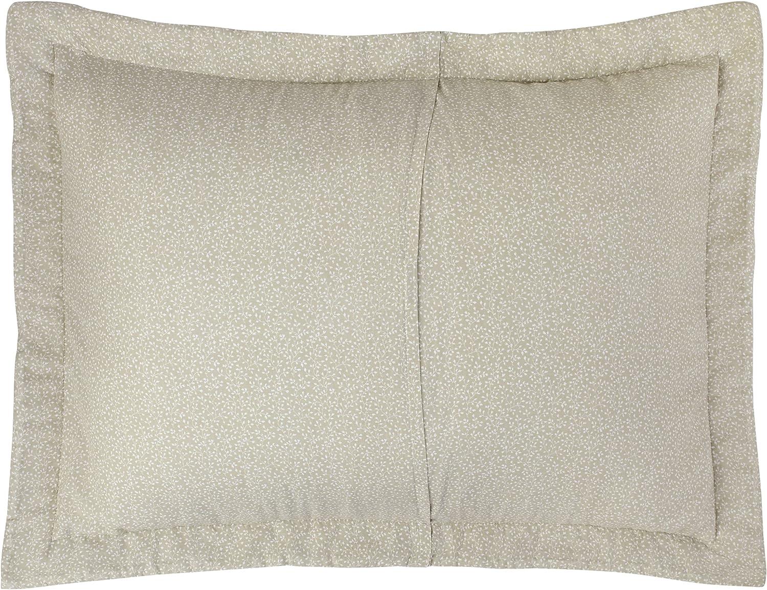 Twin Natural Cotton Reversible Quilt Set with Sham