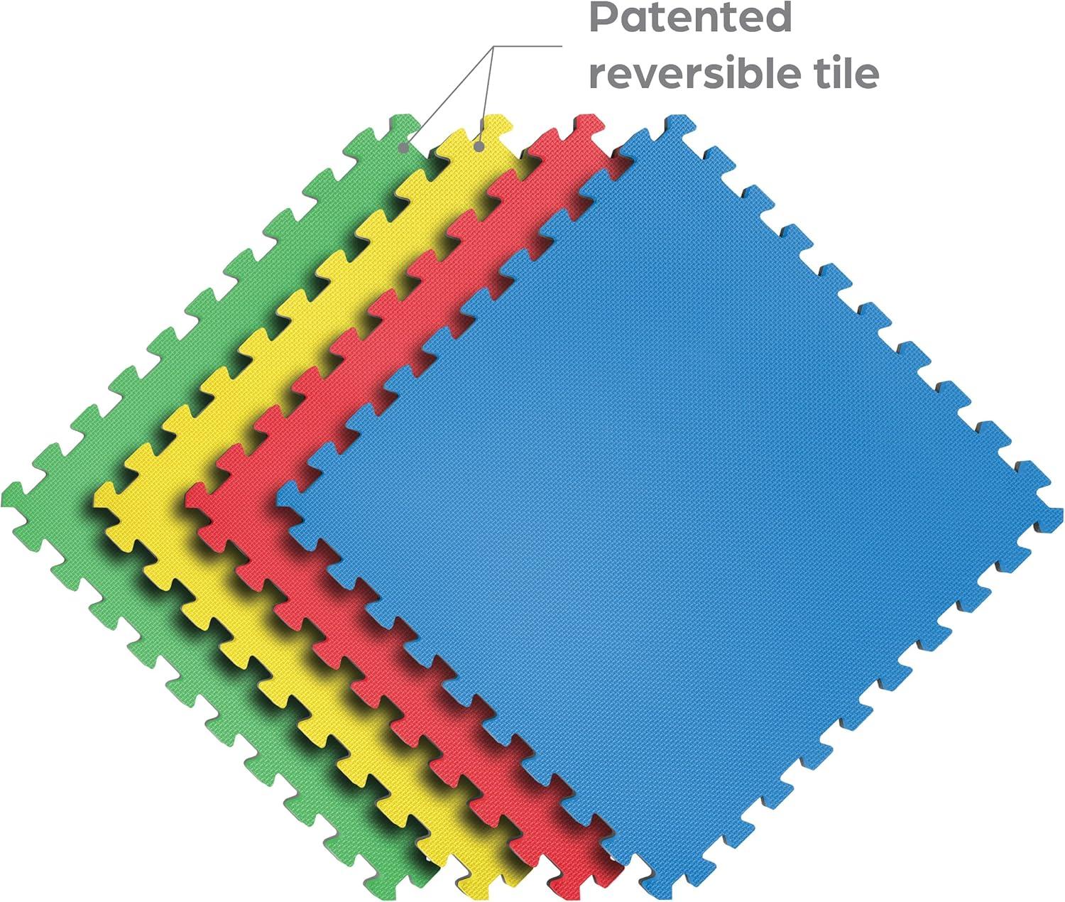 Norsk 24-in W x 24-in L x 0.47-in T Interlocking Foam Gym Floor Tile ( 16-sq ft ) 4 -Pack