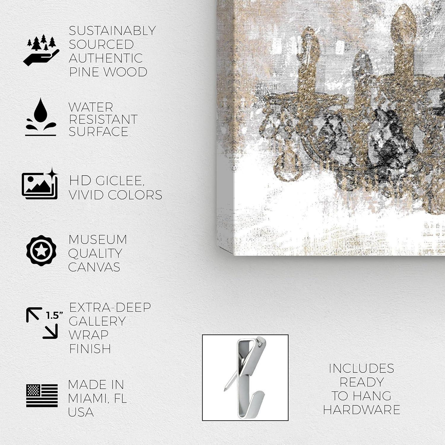 Oliver Gal Prints " Luxury Night Diamonds Classic Chandeliers "