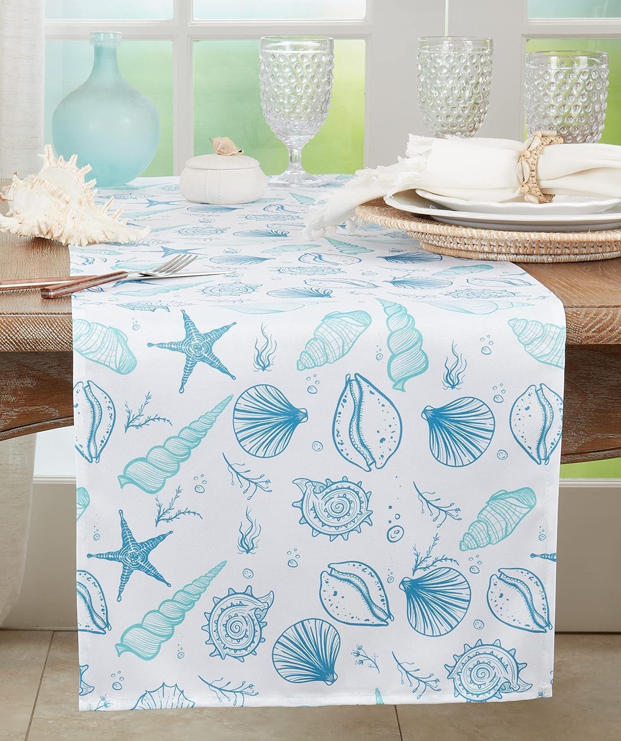 Saro Lifestyle Seashells Table Runner