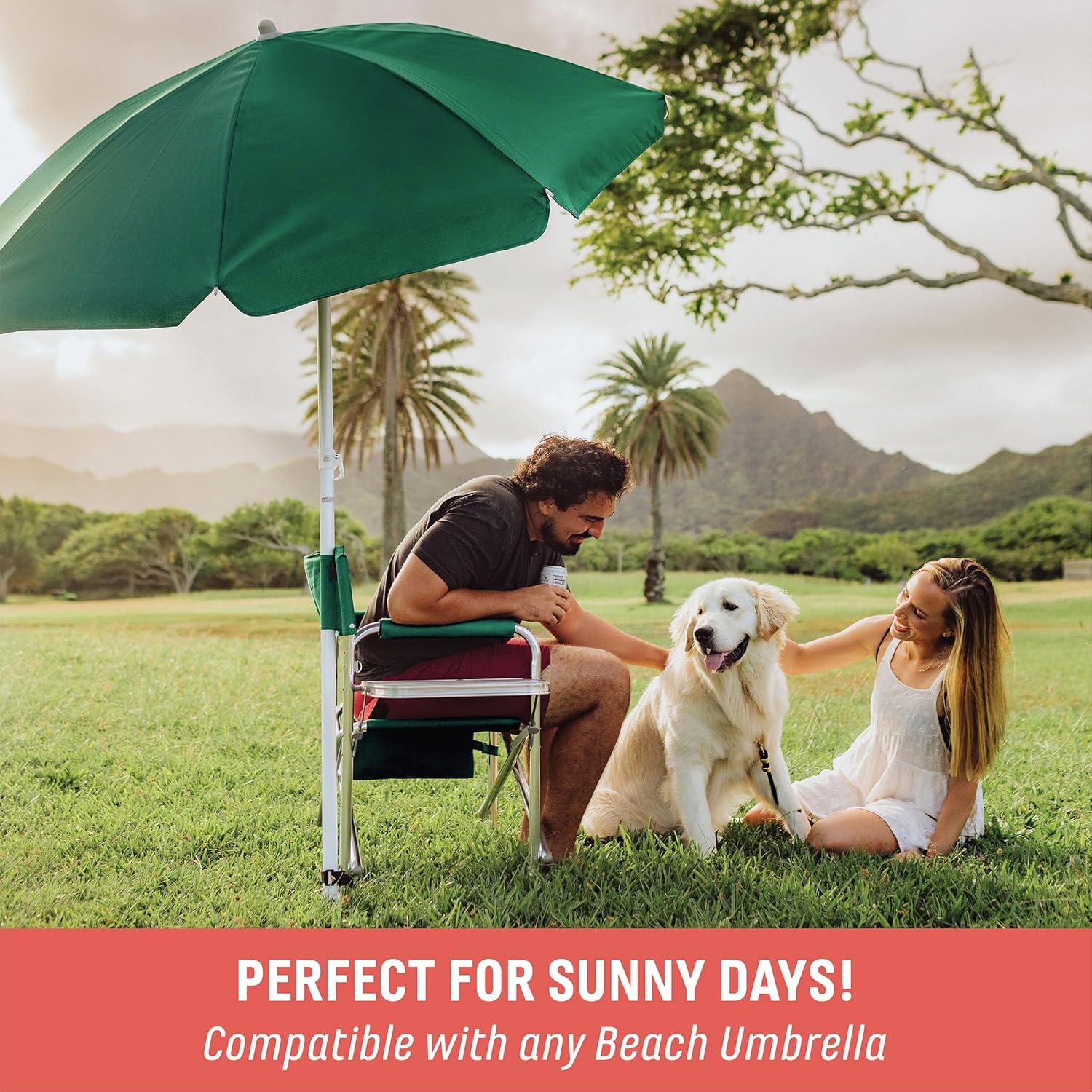 Picnic Time Sports Outdoor Portable Camp Chair with Side Table