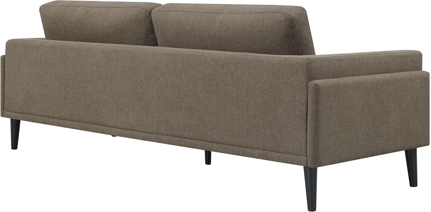 Coaster Rilynn Upholstered Fabric Sofa with Track Arms in Brown