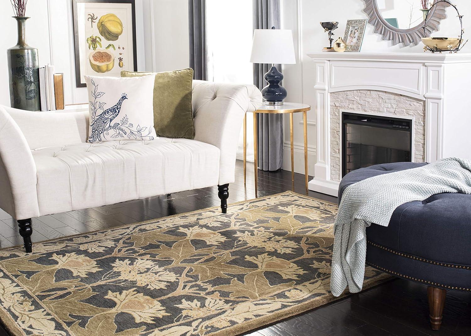 Anatolia AN541 Hand Tufted Indoor Area Rug - Navy/Sage - 9'6"x13'6" - Safavieh