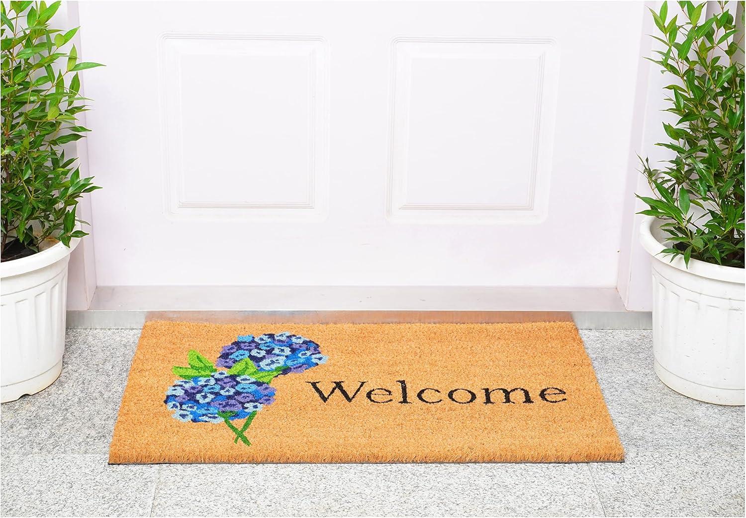 Calloway Mills  Hydrangea Welcome Doormat 17" x 29"