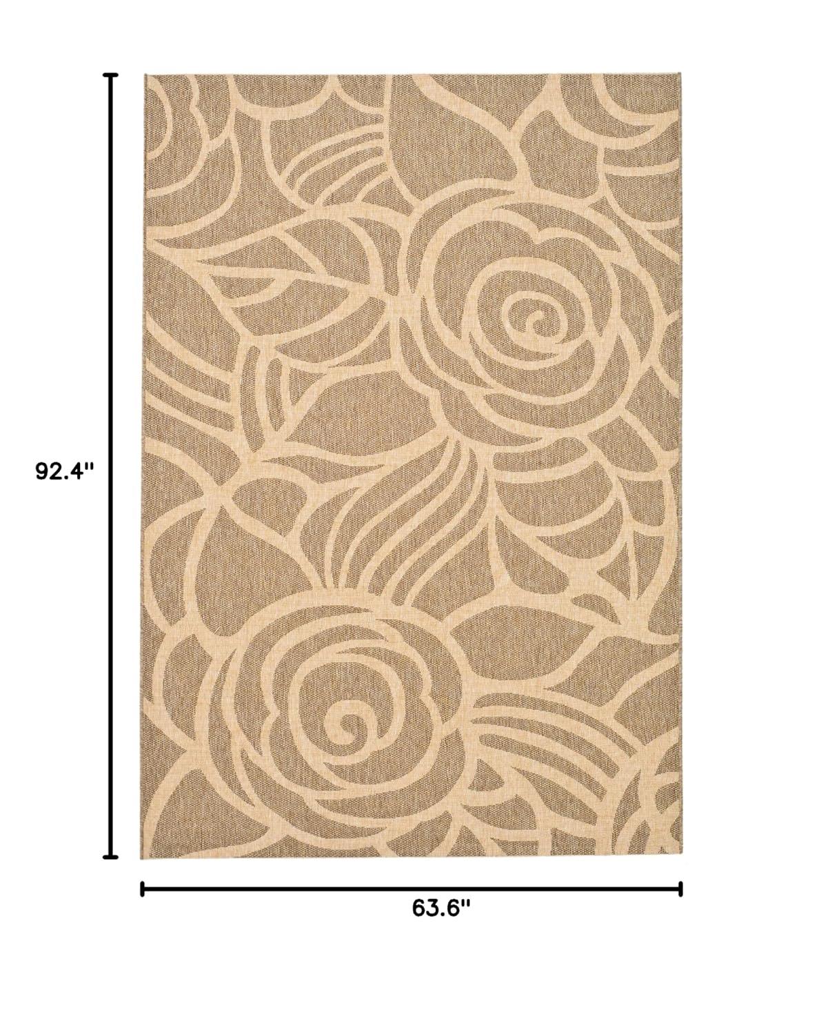Courtyard CY5141 Power Loomed Indoor/Outdoor Area Rug - Coffee/Sand - 5'3"x7'7" - Safavieh.