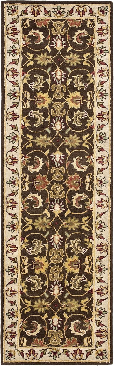 SAFAVIEH Heritage Orinda Traditional Wool Runner Rug, Brown/Beige, 2'3" x 14'