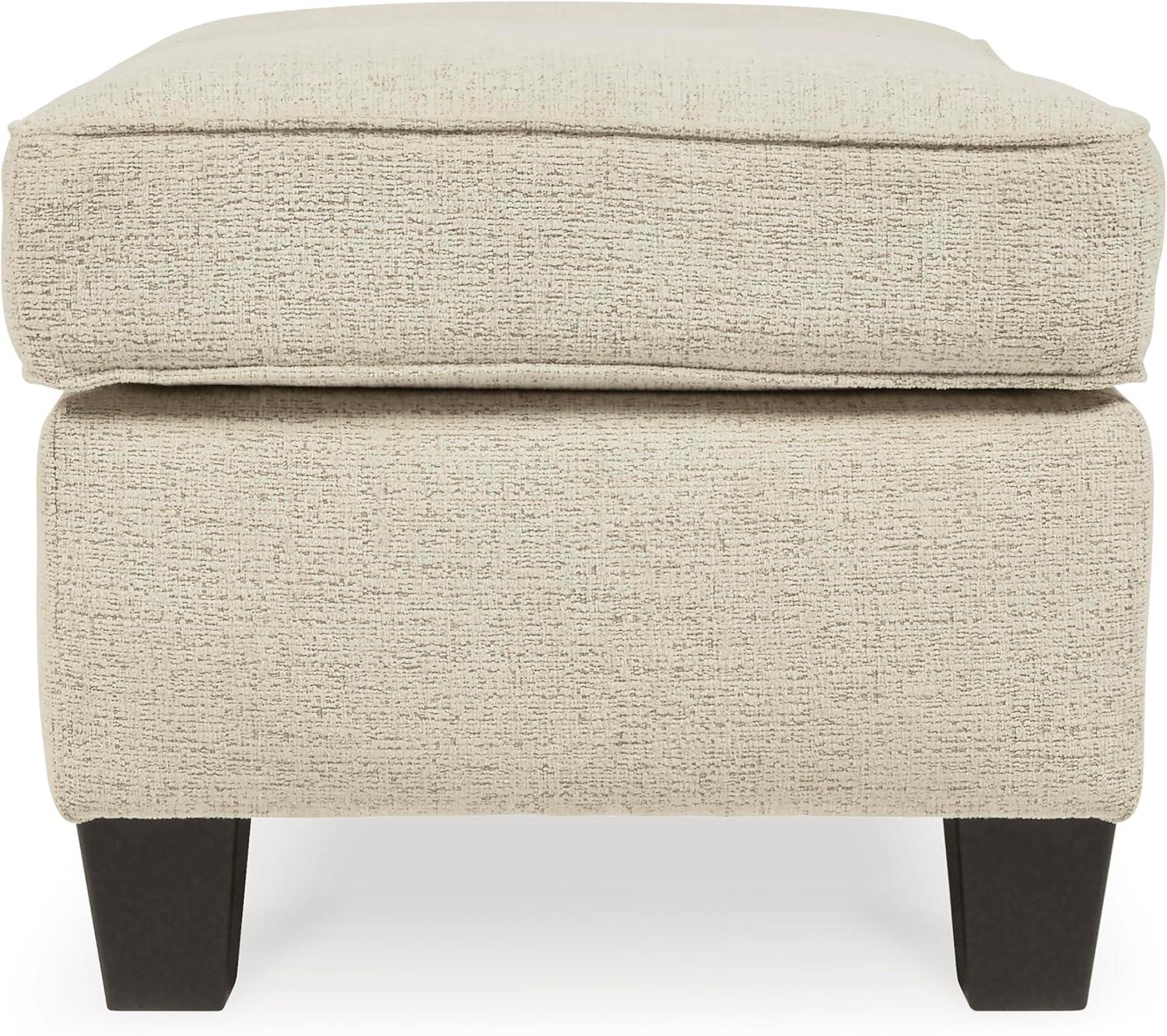 Oversized Abinger Accent Ottoman Natural - Signature Design by Ashley: Modern Square Upholstered Bench, Textured Finish