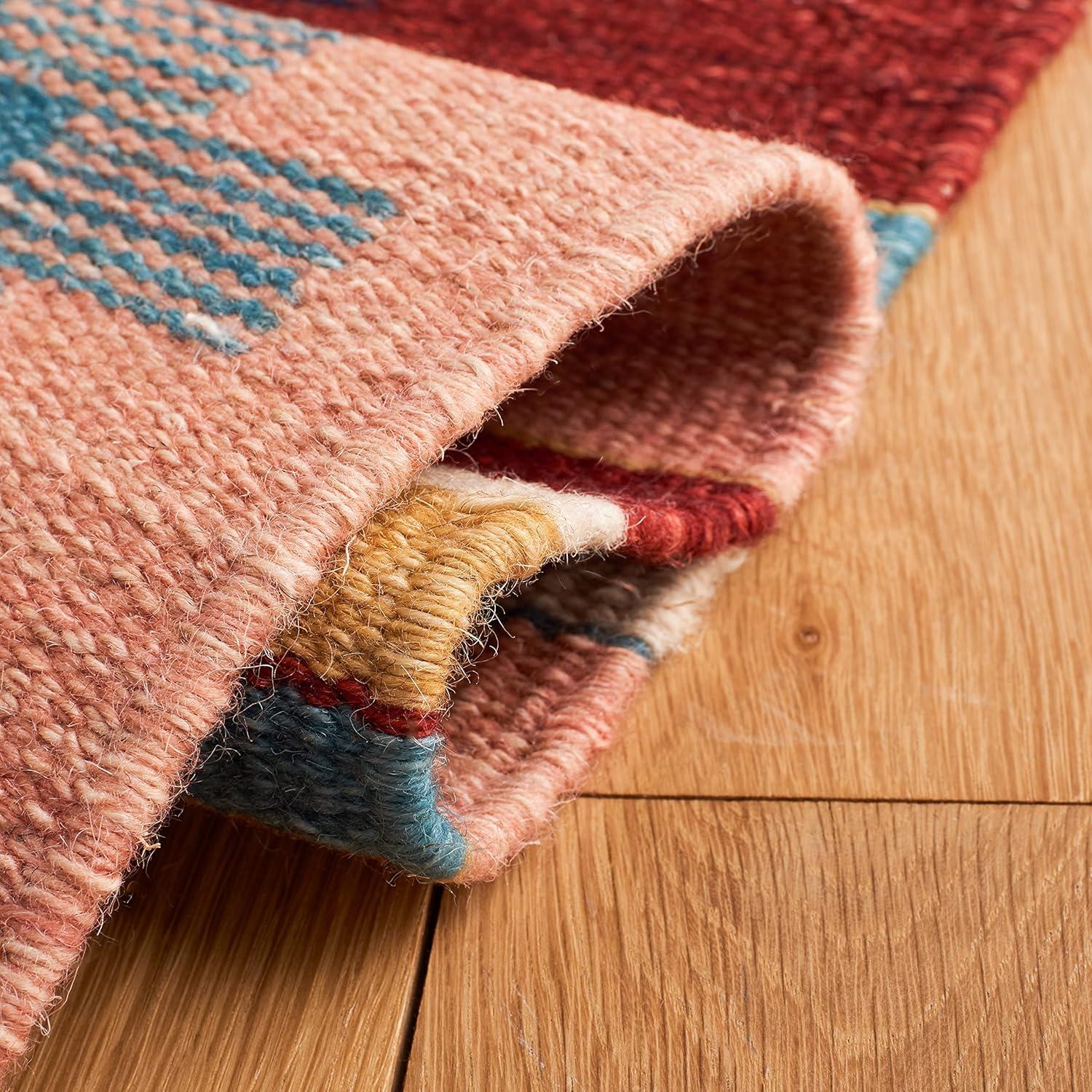 Kilim KLM713 Hand Woven Area Rug - Light Pink/Blue - 4'x6' - Safavieh.