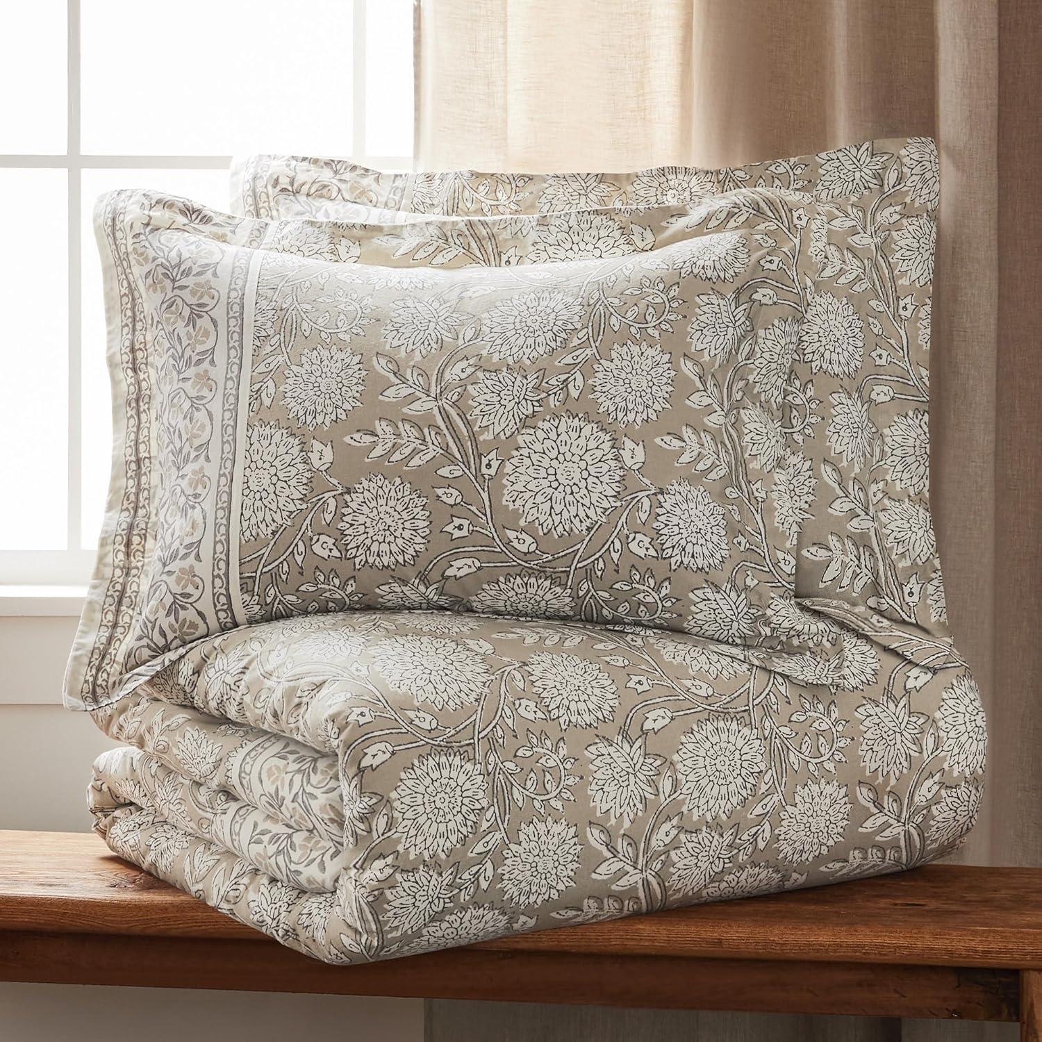 Adare Taupe King Duvet Cover Set - Levtex Home