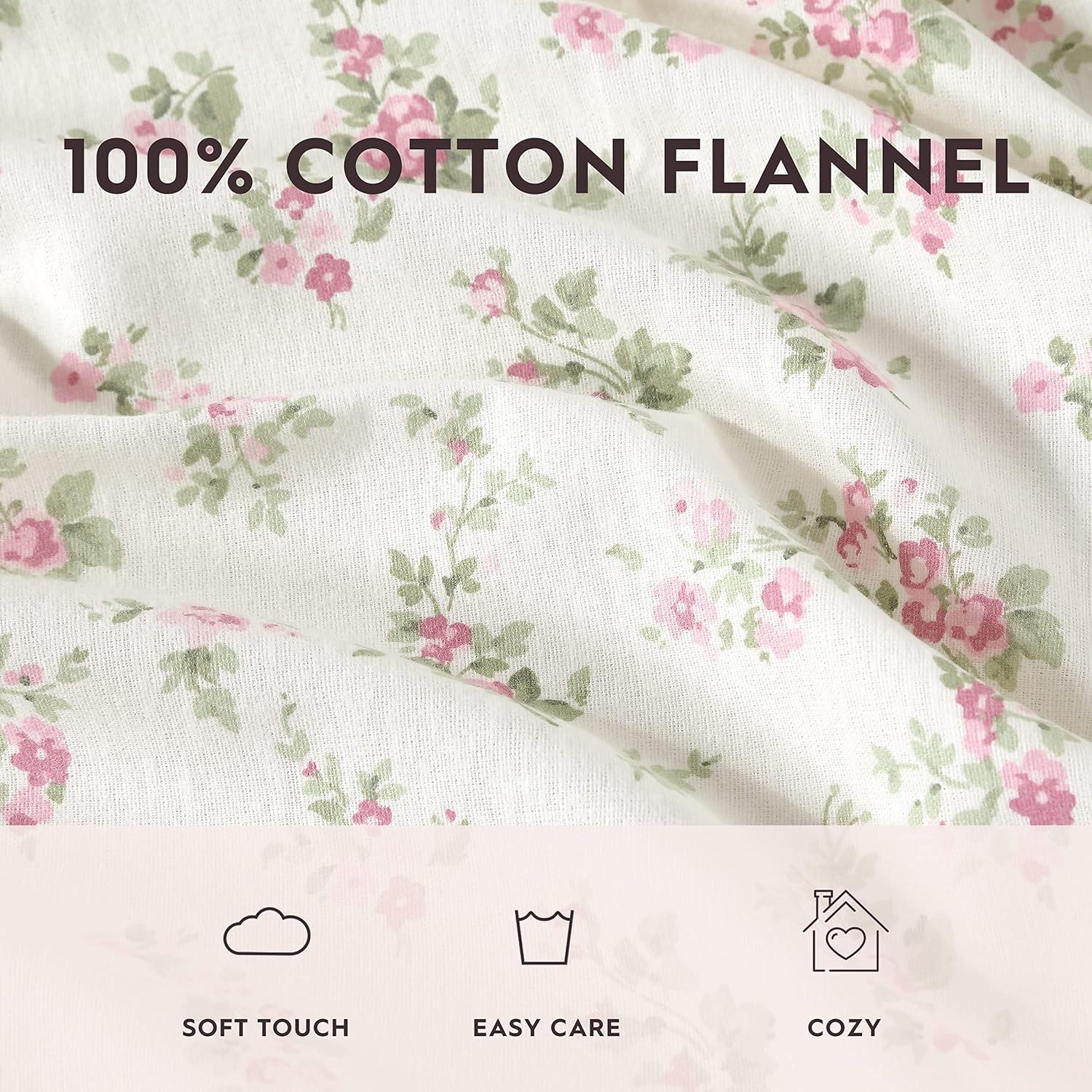 Laura Ashley Cotton Flannel Cozy Sheet Sets