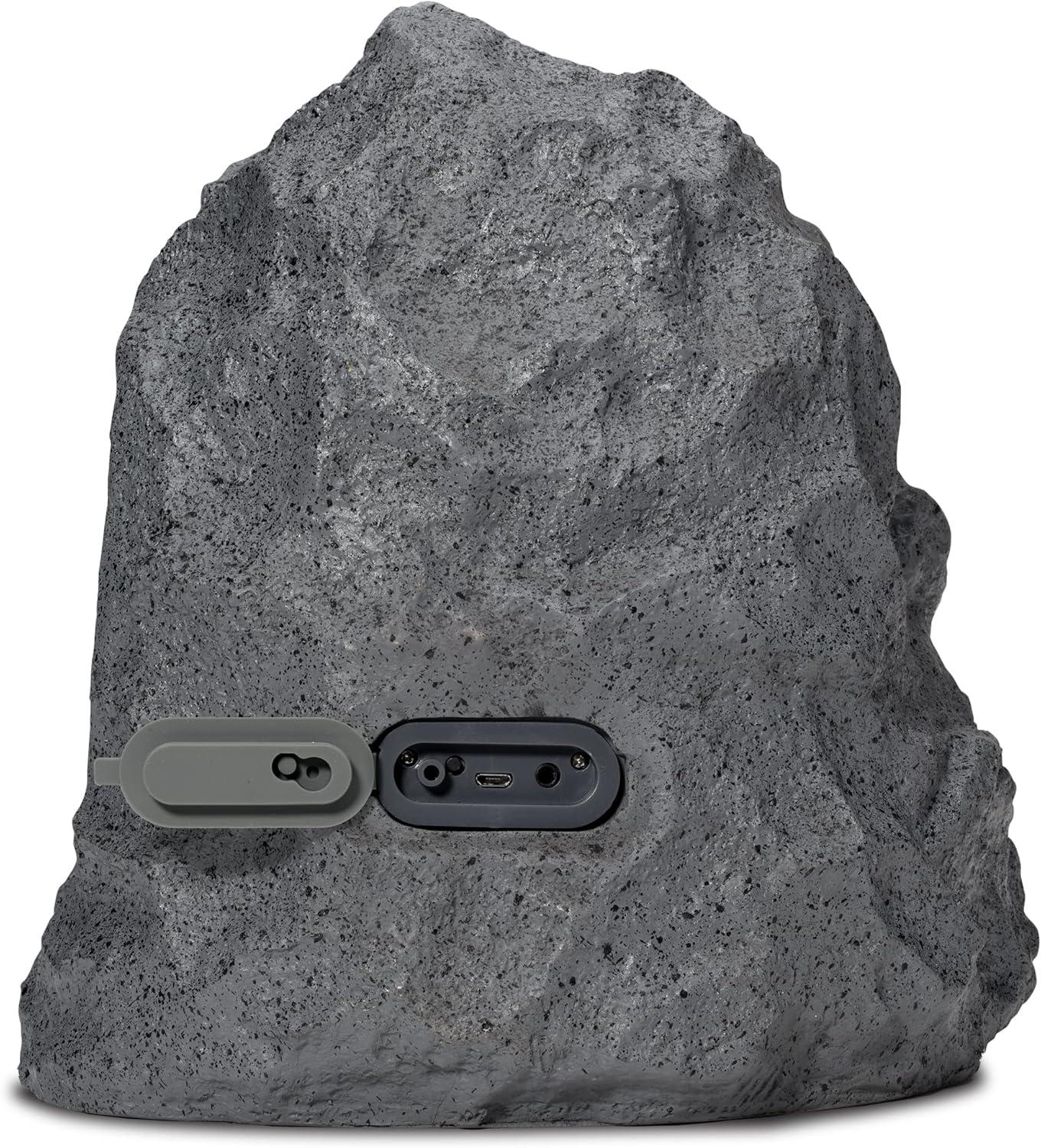 iLive Geo Waterproof Bluetooth Wireless Rock Speakers, Set of 2, ISBW422G, Gray