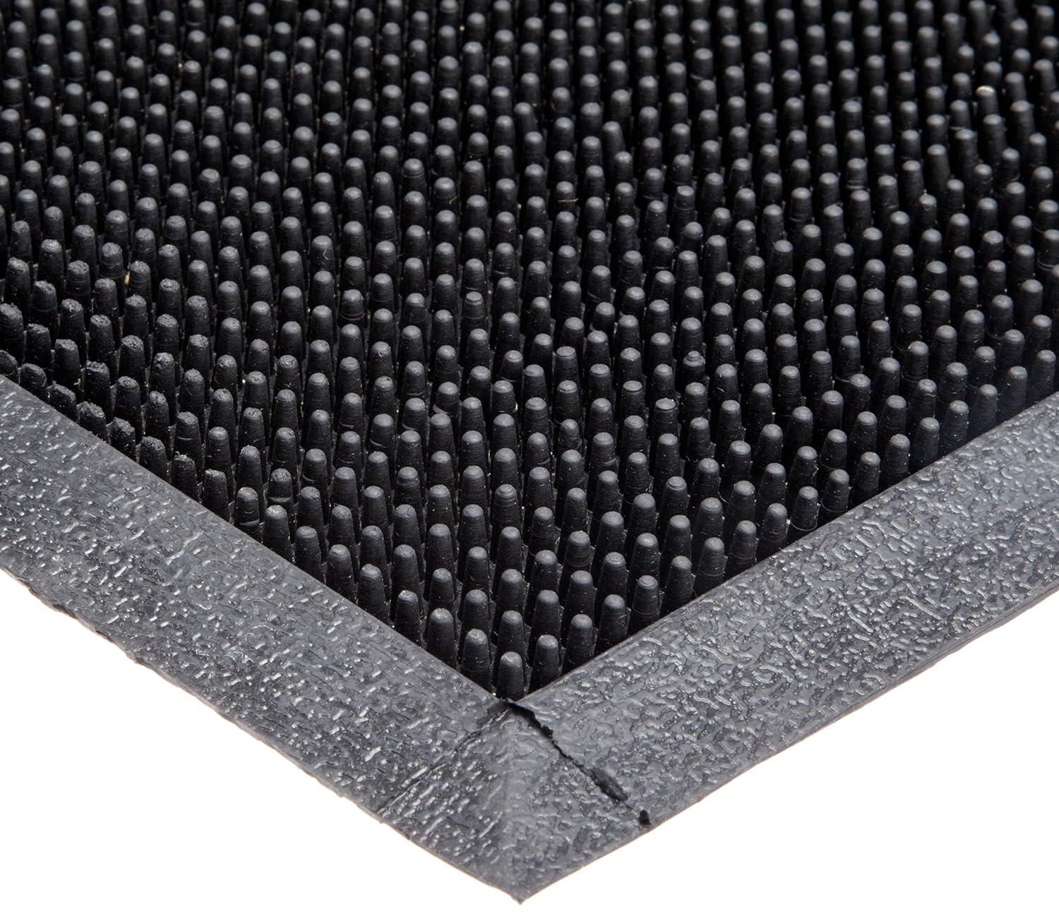 Heavy Duty Black Rubber Outdoor Entrance Mat 24" x 32"