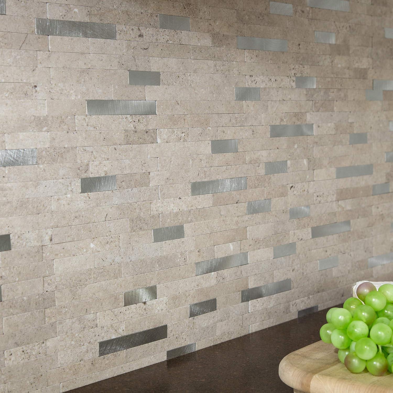 12'' W x 12.75'' L PVC Peel and Stick Mosaic Tile