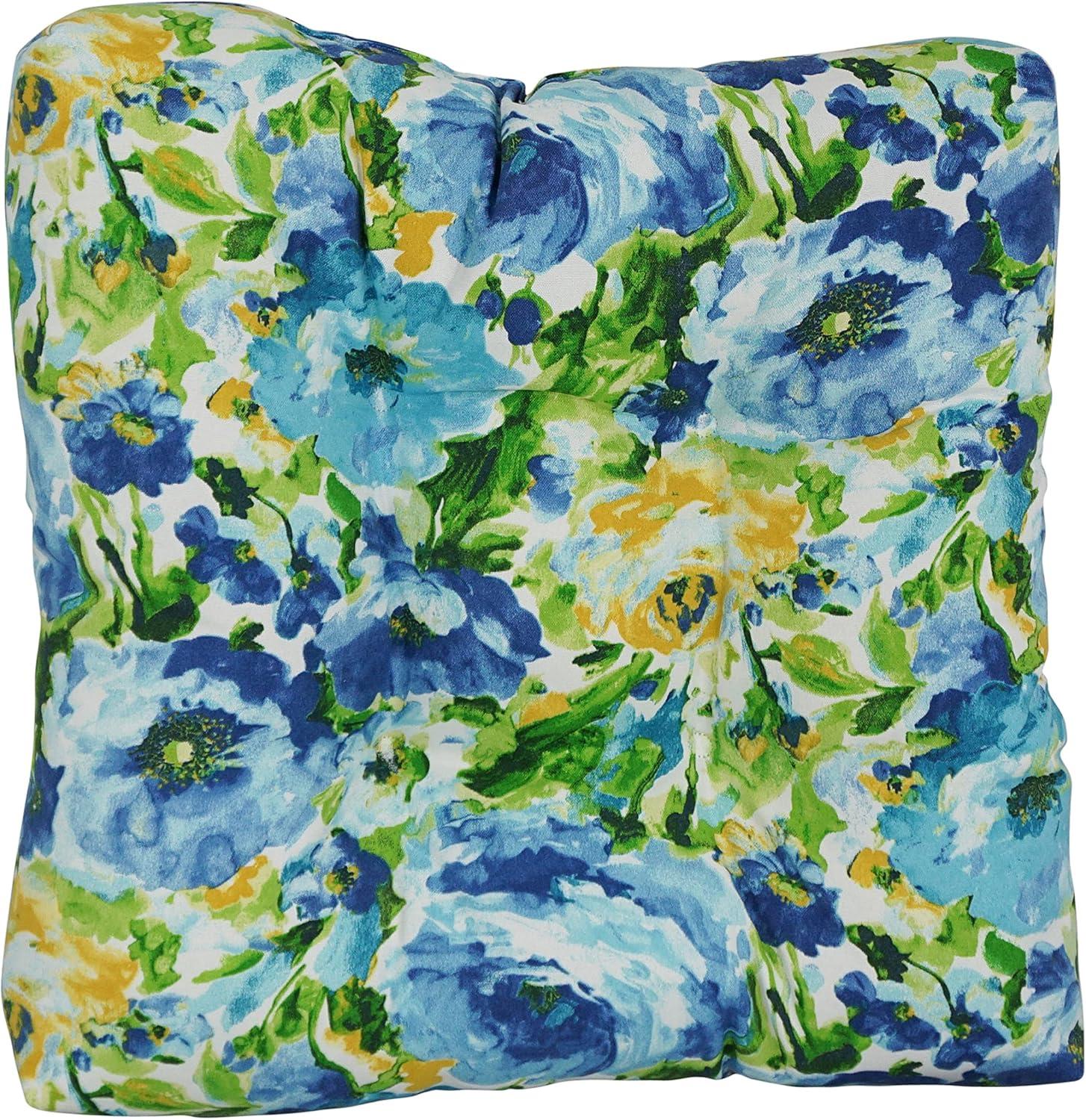 19-inch Squared Patterned Spun Polyester Tufted Dining Chair Cushions (Set of 2) 94005-2CH-REO-65