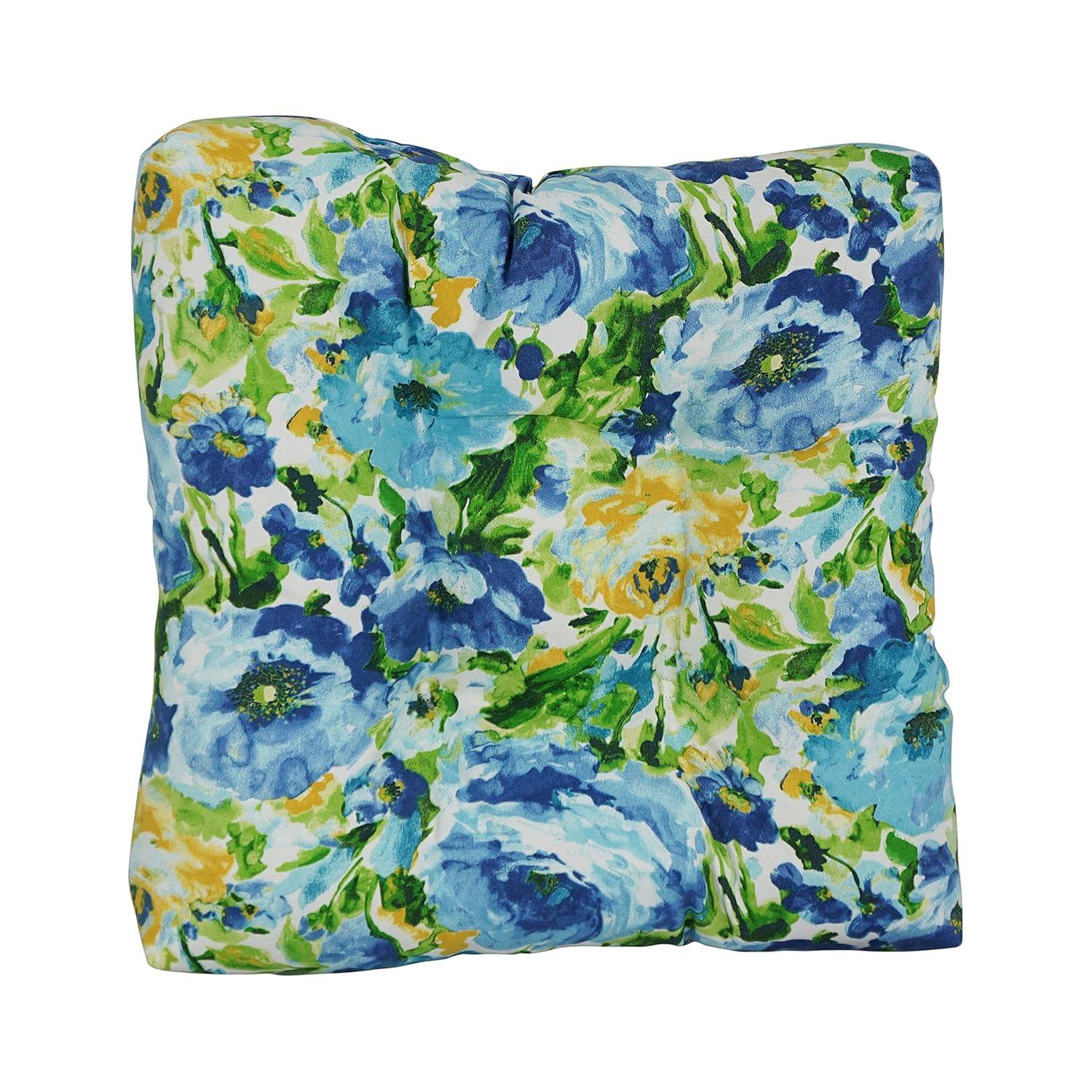 19-inch Squared Patterned Spun Polyester Tufted Dining Chair Cushions (Set of 2) 94005-2CH-REO-65
