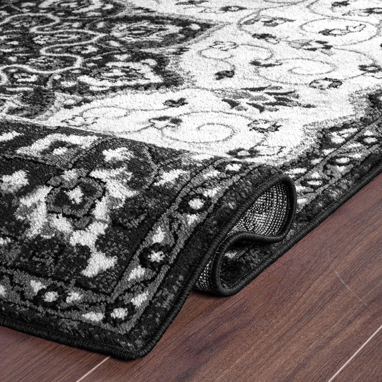World Rug Gallery Traditional Medallion Area Rug - BLUE 2'x7'