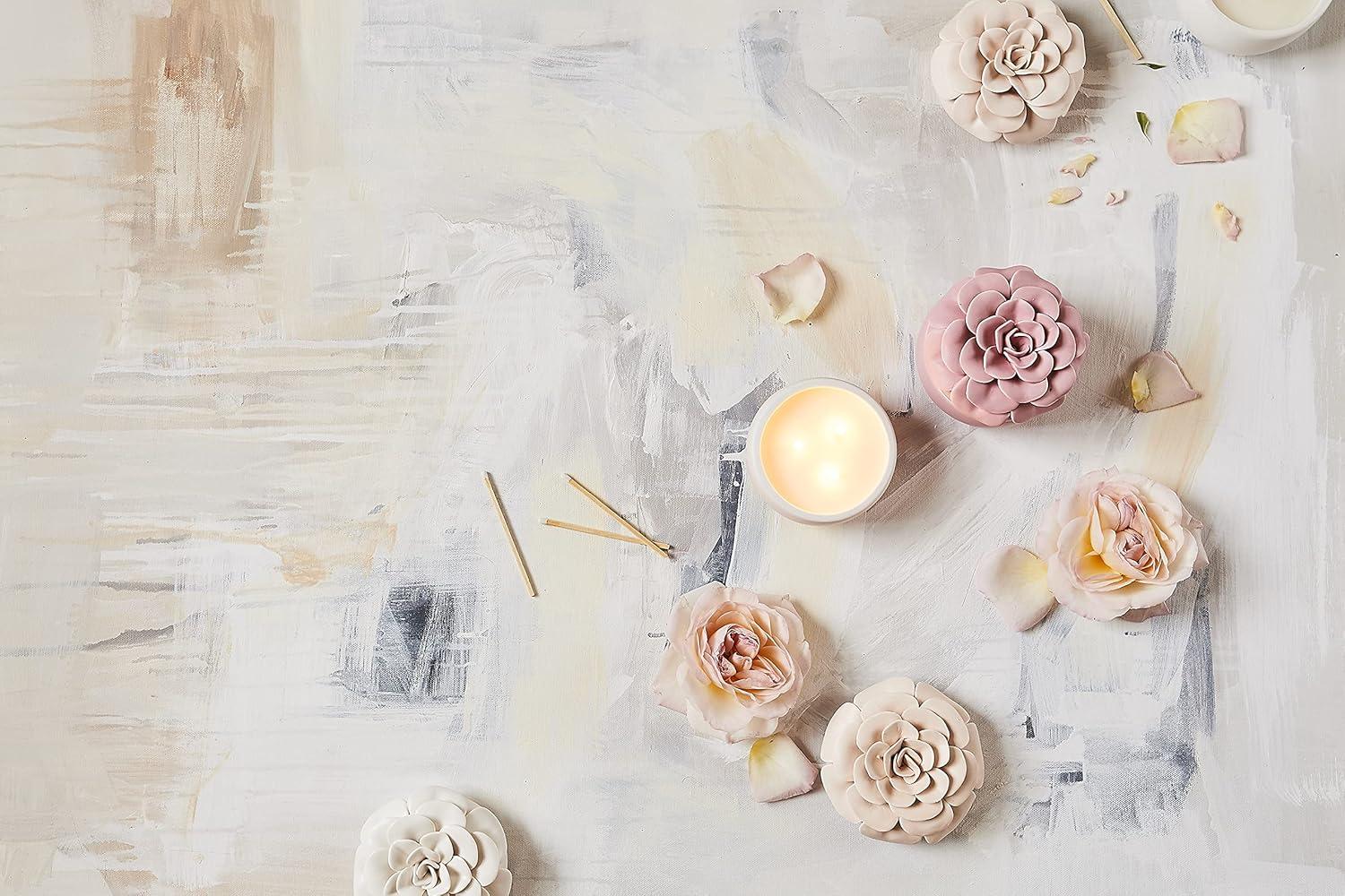 ILLUME Essentials Collection, Ceramic Flower, 6.7oz. Candle