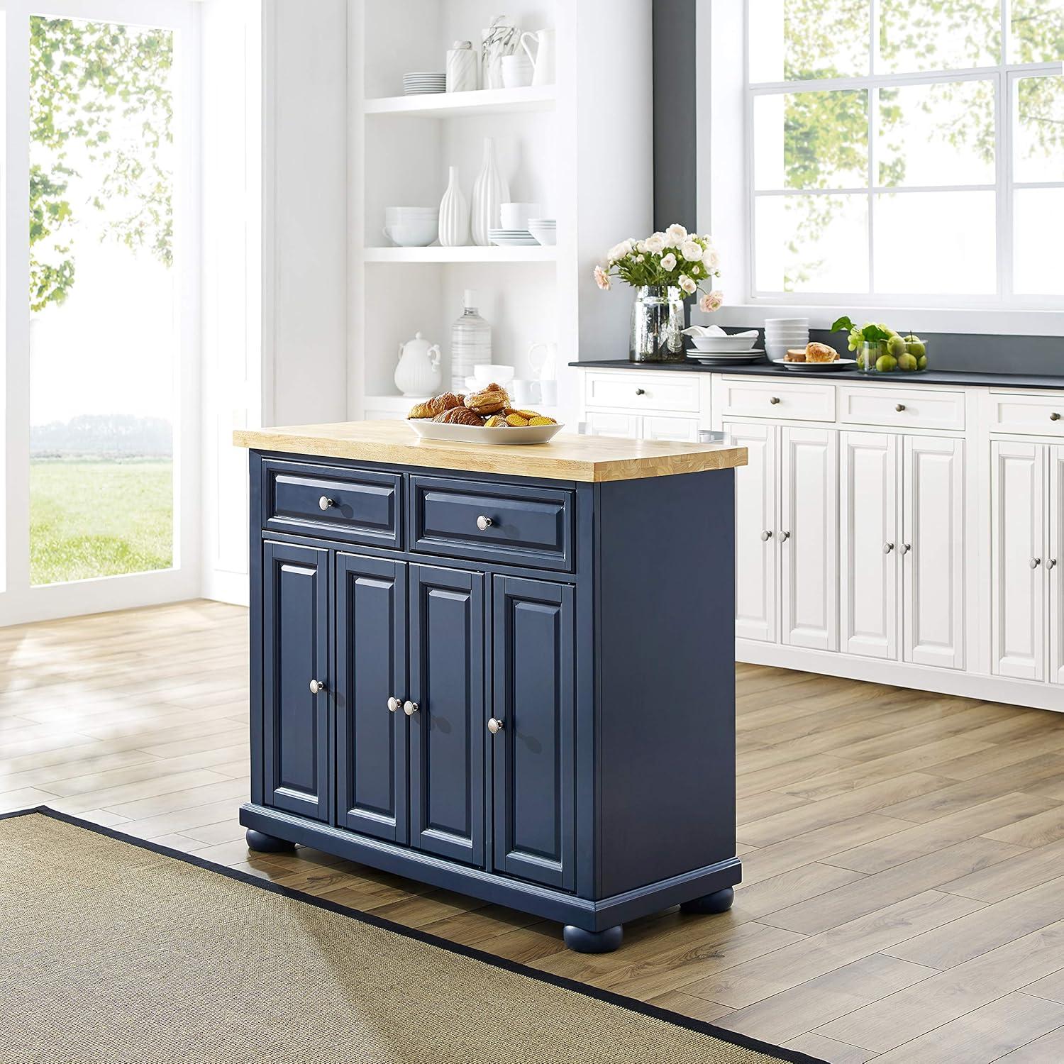 Madison Solid Wood Top Kitchen Island