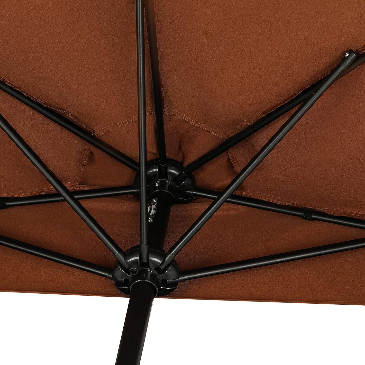 Island Umbrella Lanai 9-ft Half Umbrella in Polyester