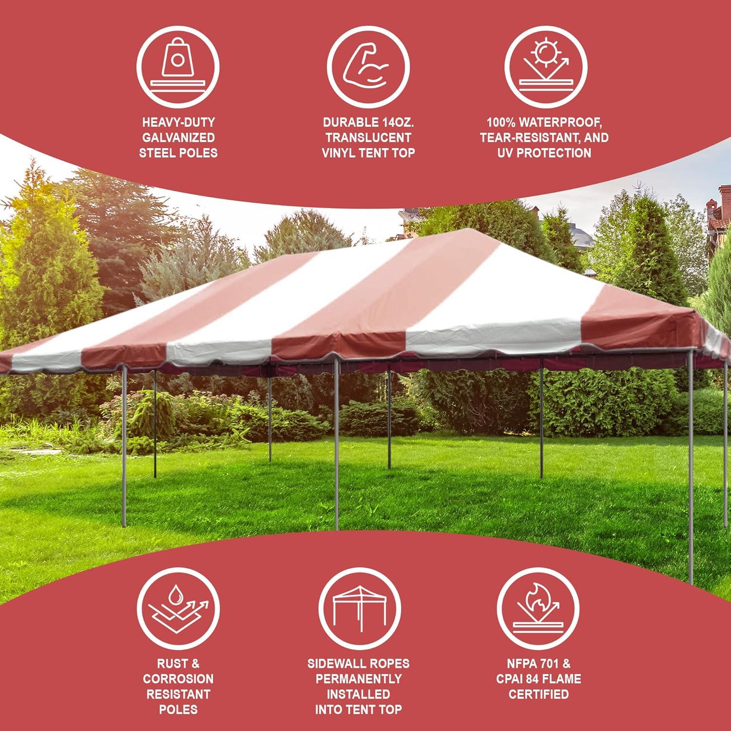 Party Tents Direct Weekender West Coast Frame Party Tent, Red, 20 ft x 30 ft