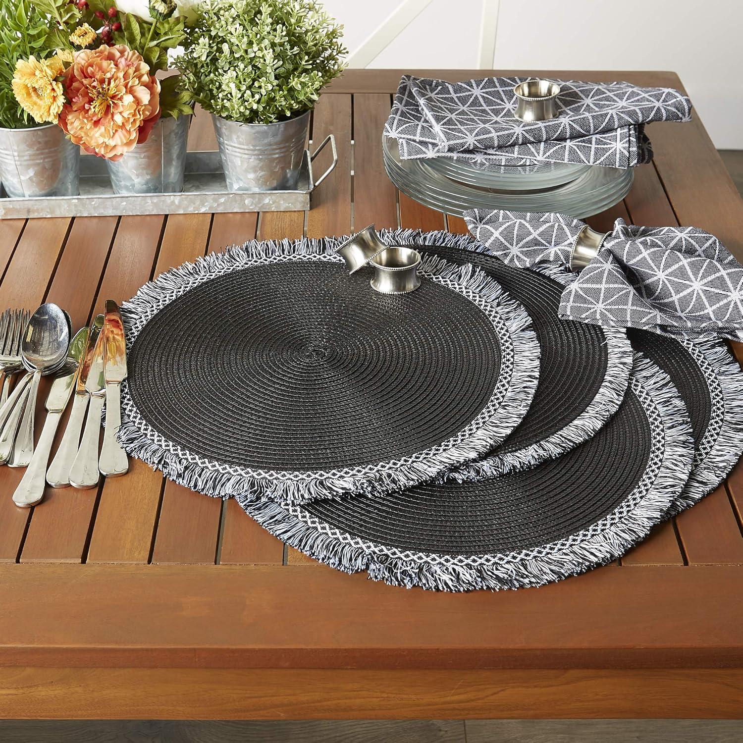 Round Fringed Placemat Set of 6