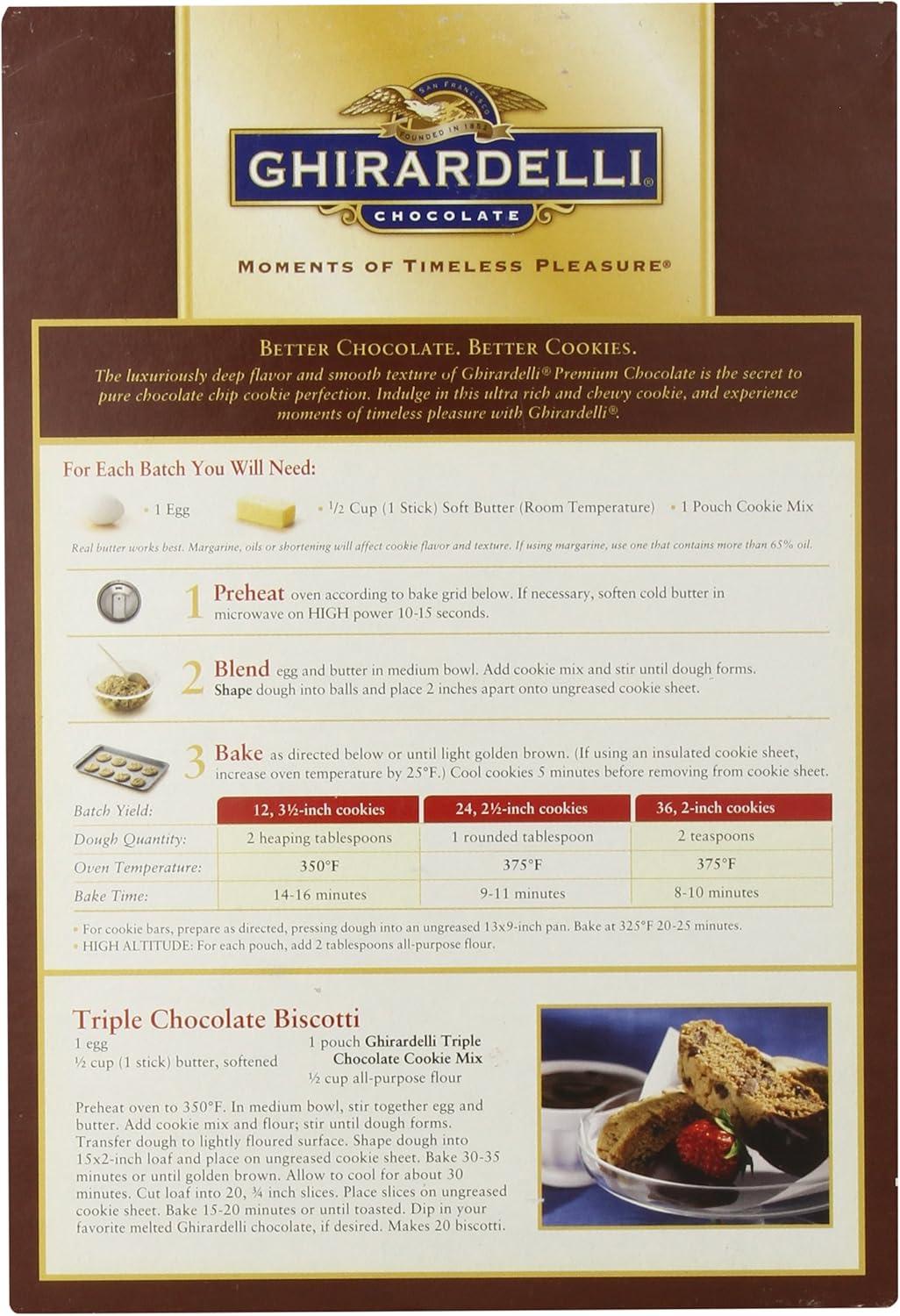 Ghirardelli Triple Chocolate Cookie Mix - 52.5 oz.