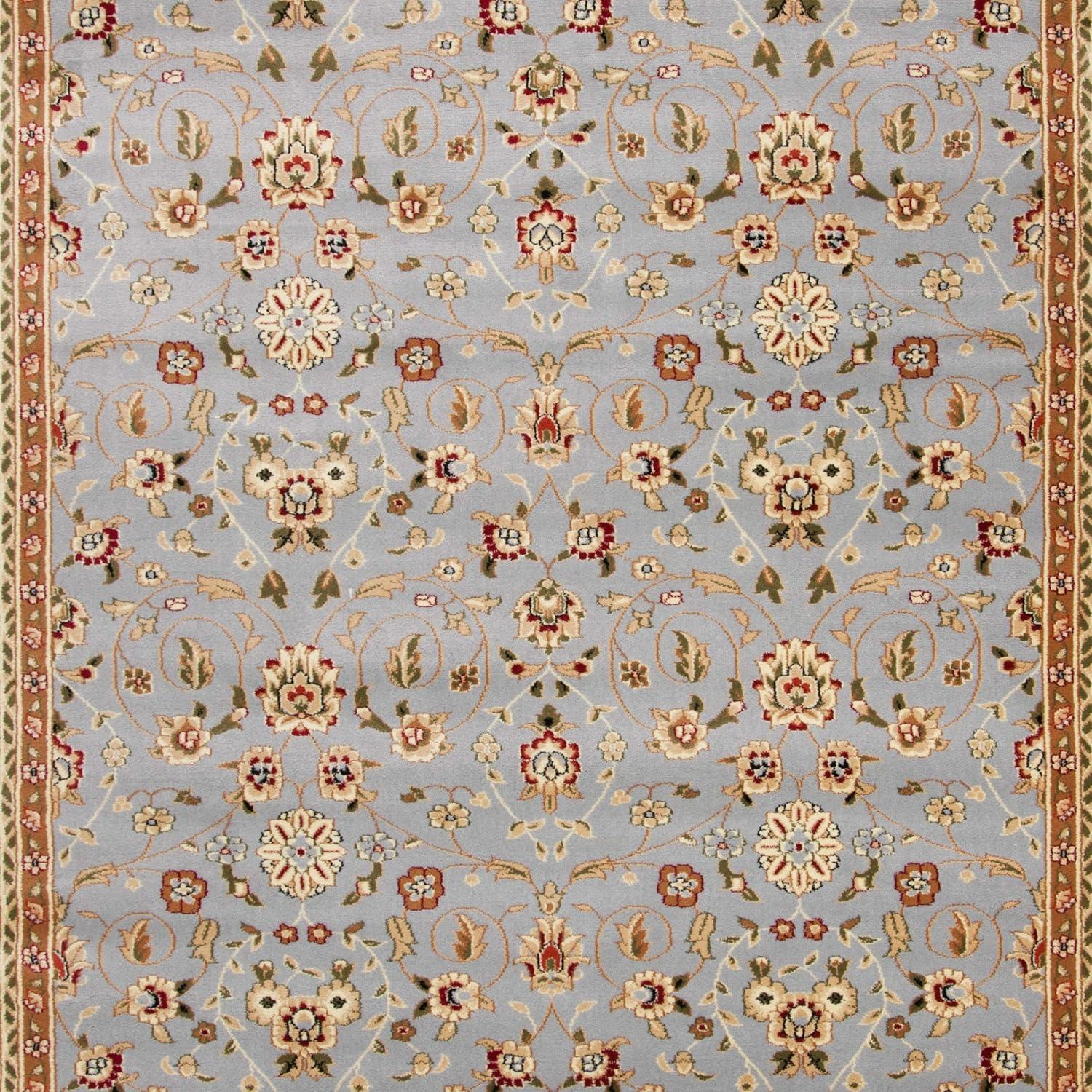 Lyndhurst LNH312 Power Loomed Area Rug - Light Blue/Ivory - 10'x14' - Safavieh