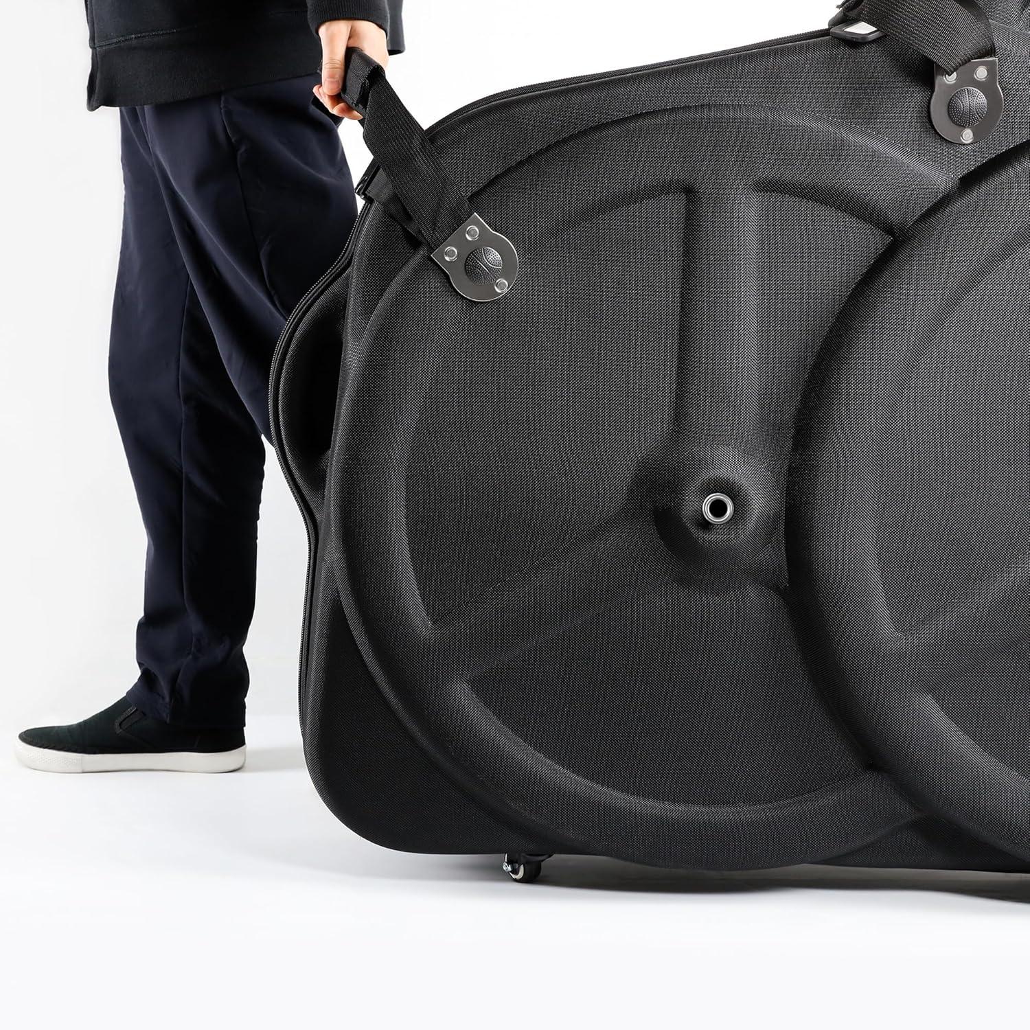 CyclingDeal Bike Travel Case | Lightweight & Durable Bike Case for Flying w/EVA Material | TSA Lock & Wheels for Easy Transportation | Bicycle Travel Bag for Flights | Up to 700c Road or 29" MTBs