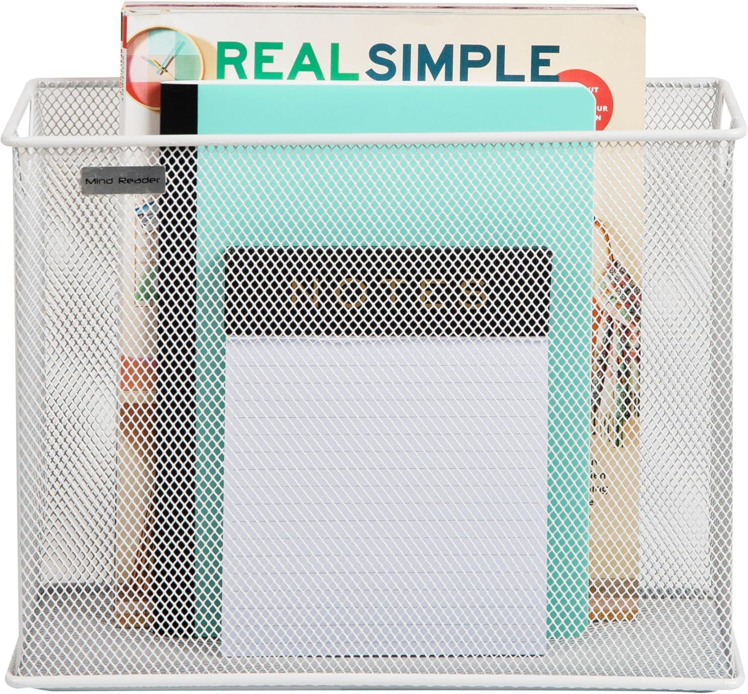 Mind Reader Metal Mesh File Organizer Storage Basket for Letters