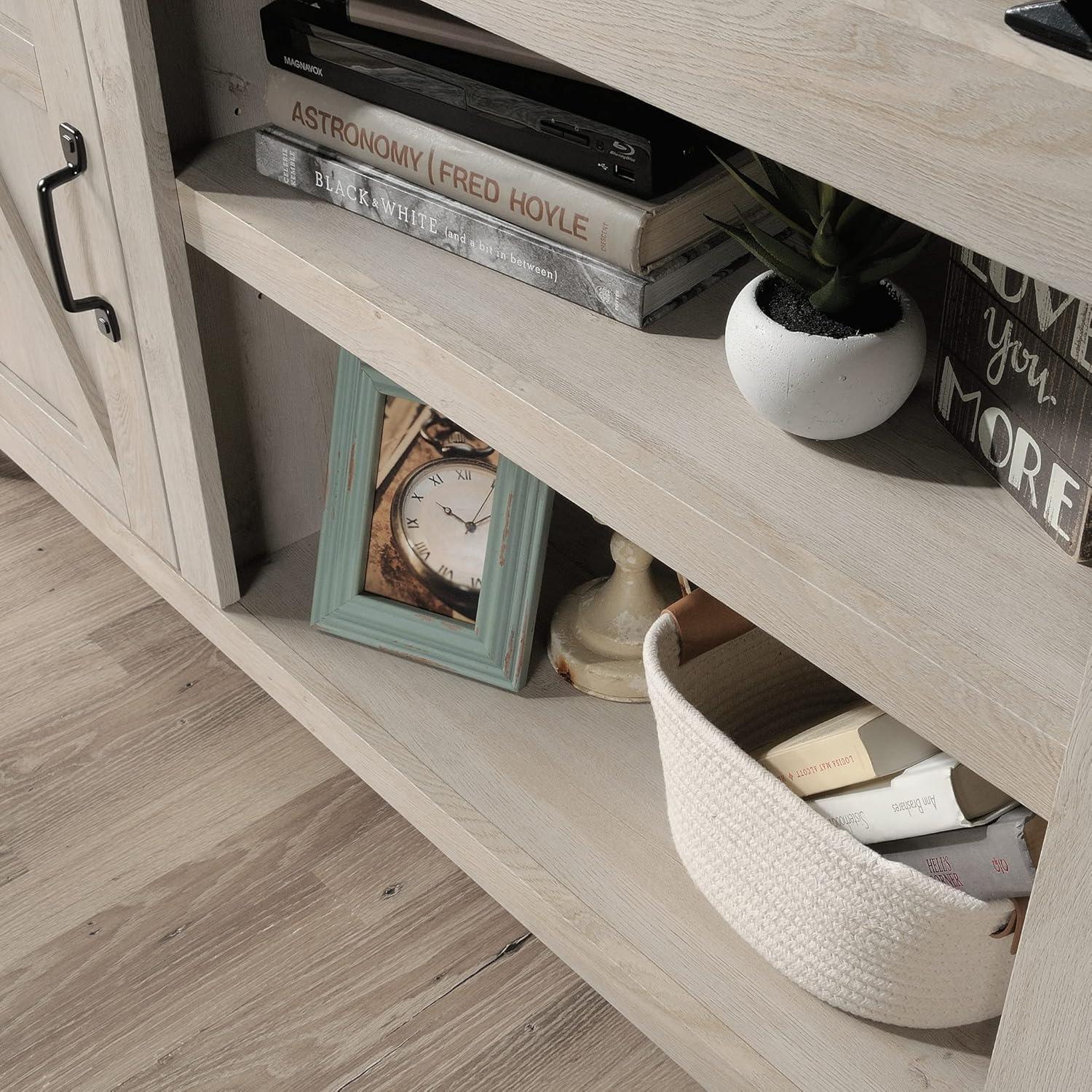 Chalked Chestnut Farmhouse TV Credenza with Cabinet