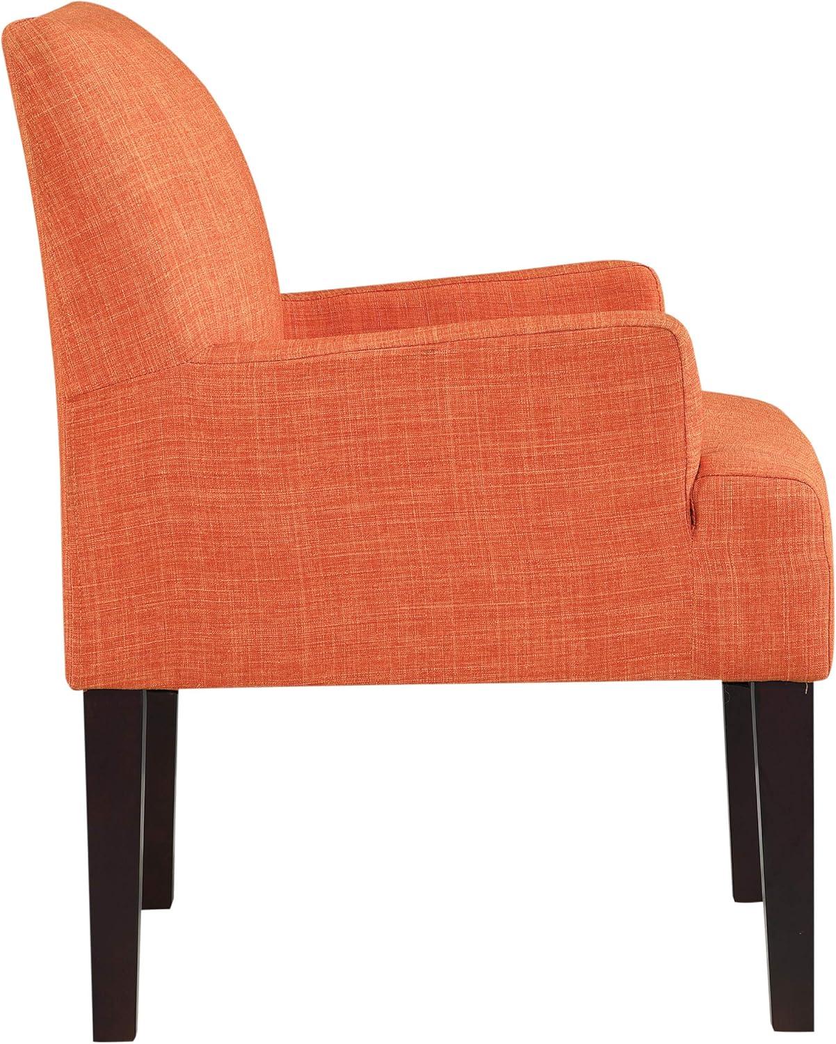Main Street Guest Chair Tangerine - OSP Home Furnishings: Polyester Upholstery, Wood Frame, Modern Style