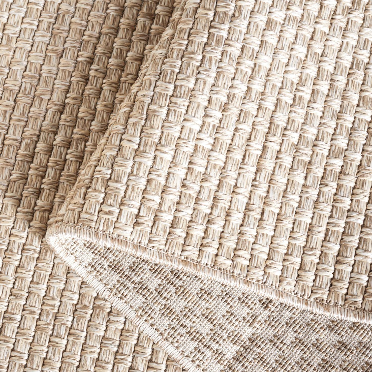 Sisal All-Weather SAW460 Power Loomed Indoor and Outdoor Area Rug - Beige - 6'7"x6'7" - Safavieh.