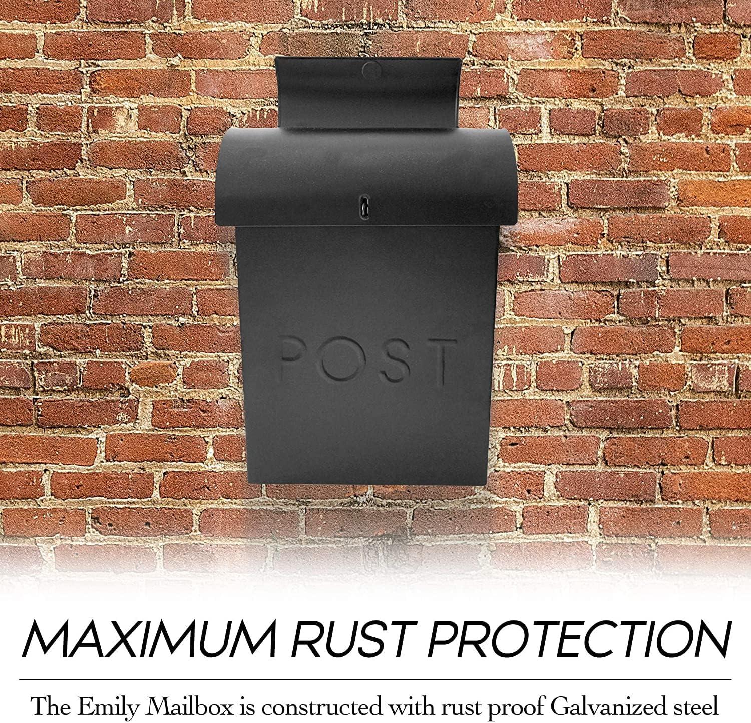 Emily Post Industrial Style Wall Mounted Mailbox
