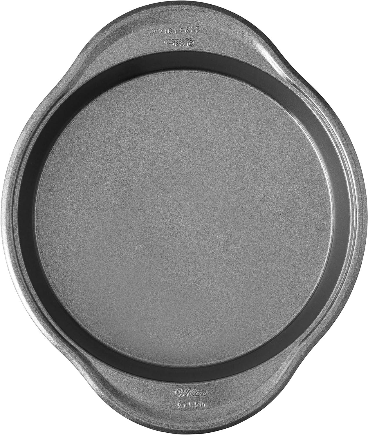 Wilton Advance Select Premium Non-Stick 9-Inch Round Cake Pan, Steel, Silver 1 Count (Pack of 1)