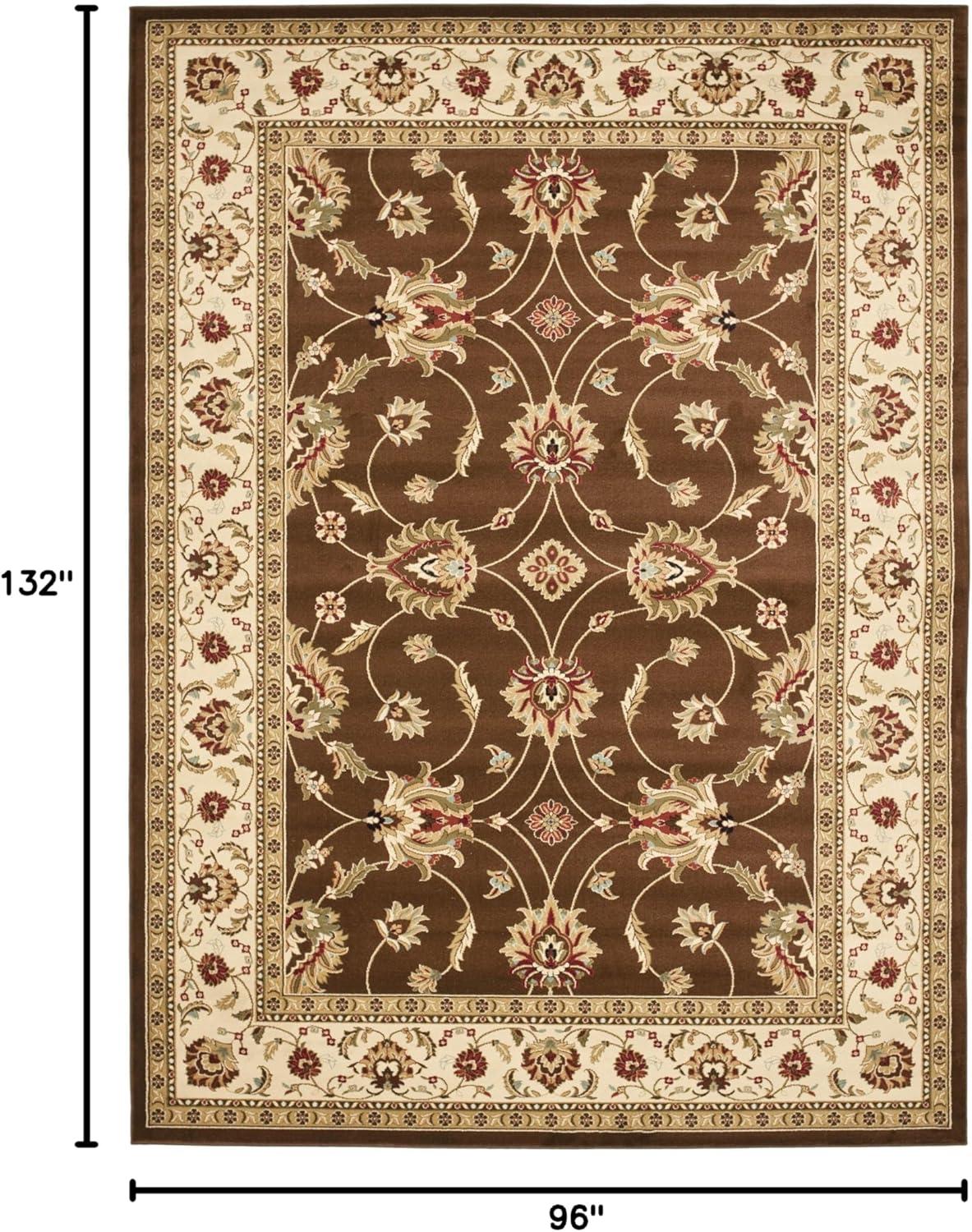 Lyndhurst LNH553 Power Loomed Area Rug - Brown/Ivory - 8'x11' - Safavieh