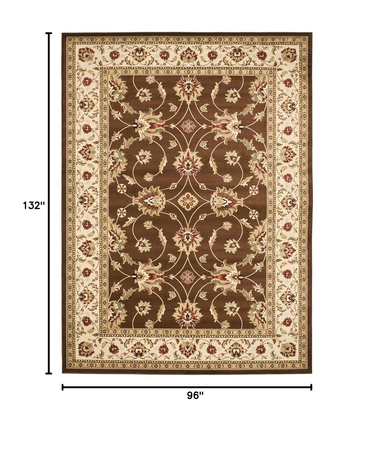 Lyndhurst LNH553 Power Loomed Area Rug - Brown/Ivory - 8'x11' - Safavieh