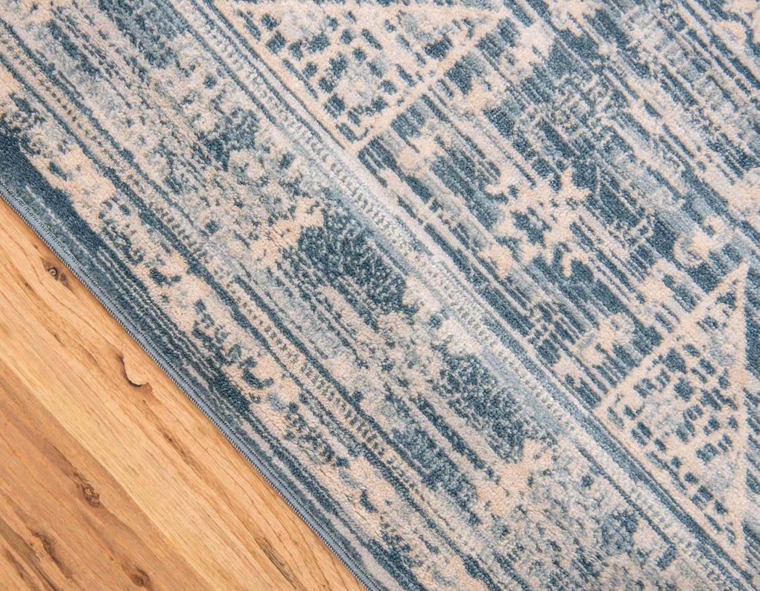 Unique Loom Paris Collection Area Rug - Louisa (7' 1" x 10' Rectangle Dark Gray/Beige)