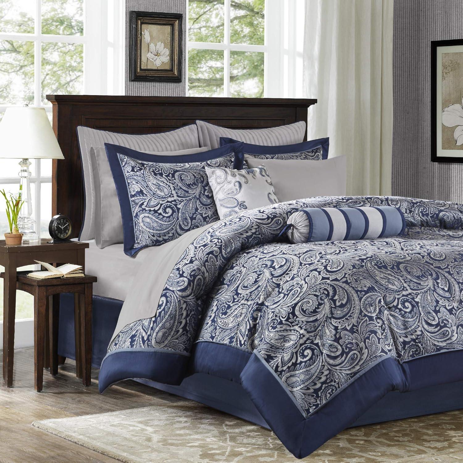 Aubrey 12 Piece Comforter Set with Cotton Bed Sheets