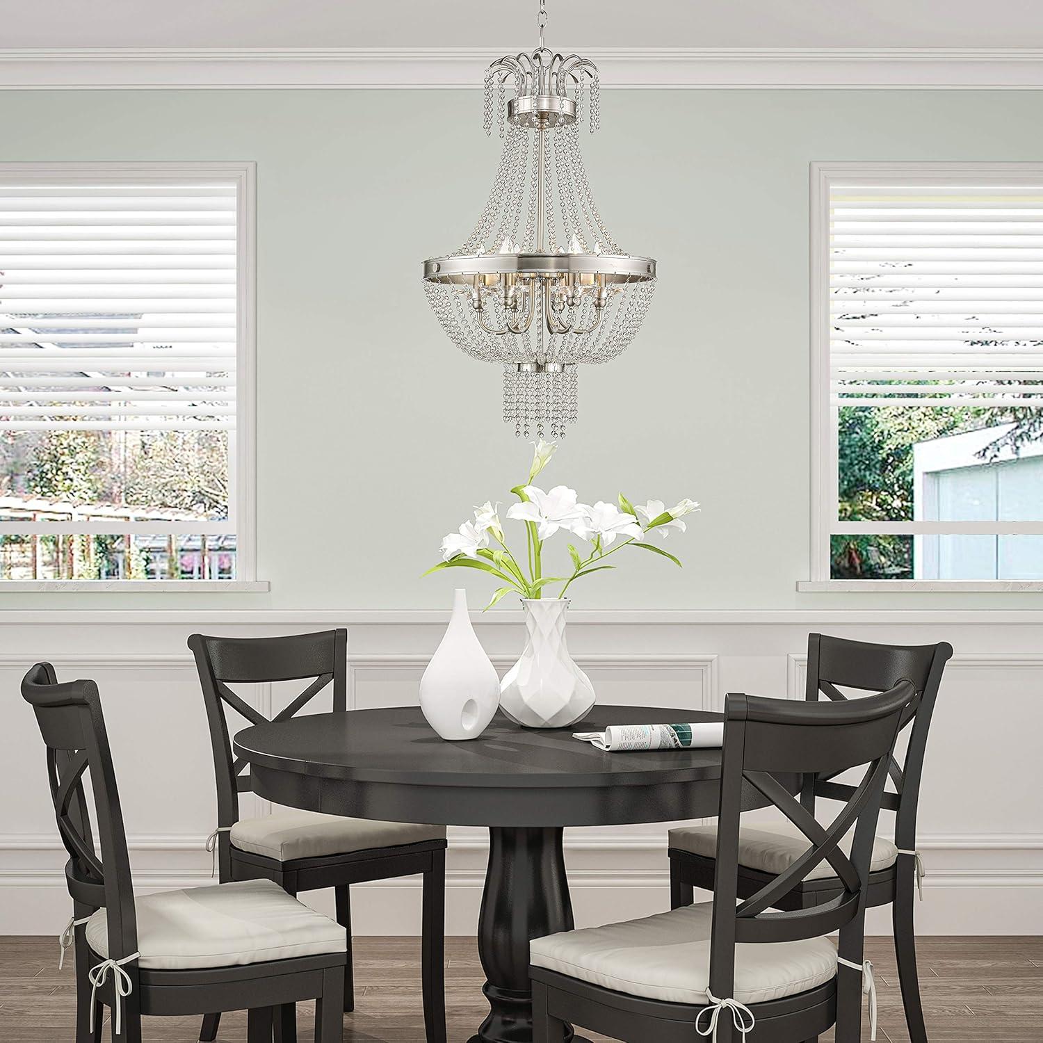 Livex Lighting Valentina 6 - Light Chandelier in  Brushed Nickel