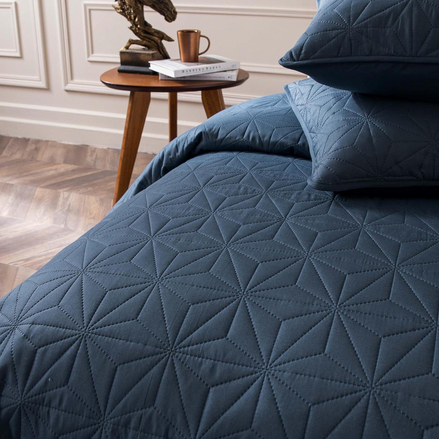 3-Piece King Size Quilt Set Blue - 3 Piece - King