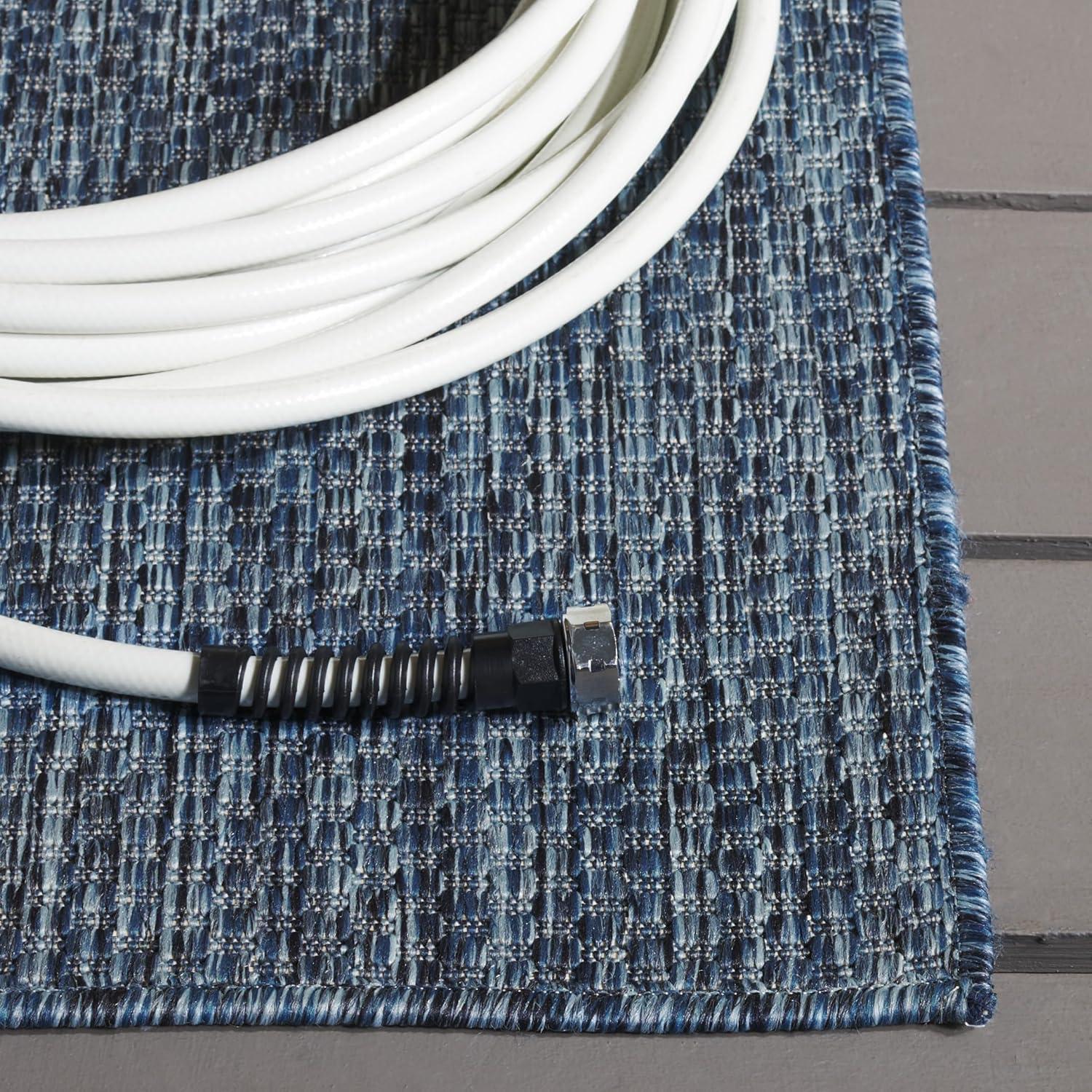 Beach House BHS260 Machine Made Loomed Area Rug - Navy - 6'-7" X 6'-7"  Square - Safavieh