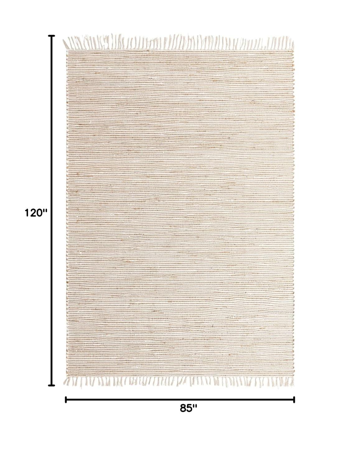Unique Loom 7' 1 x 10' 0 Chindi Jute Rectangle Area Rug