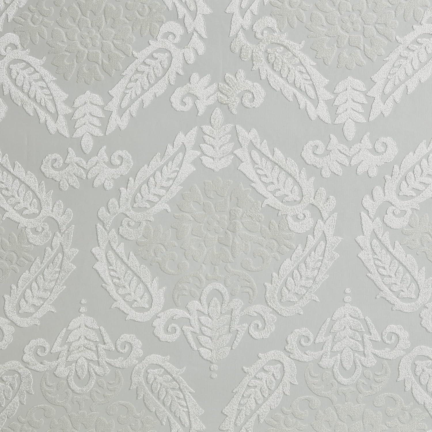Madison Park Amelia Knitted Jacquard Paisley Total Blackout Grommet Top Single Curtain Panel