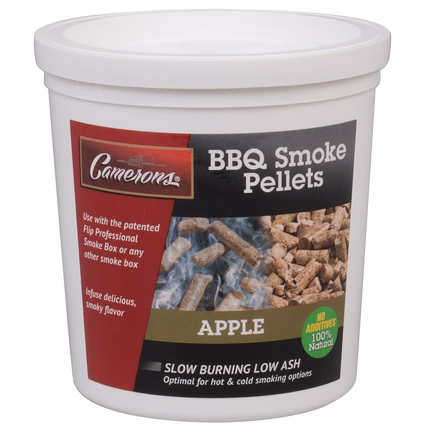 Camerons Smoking Wood Pellets (Apple, 1 Pint)- Kiln Dried BBQ Pellets- 100% All Natural Barbecue Smoker Chips- for Pellot Smokers and Pellet Grills - Easy Combustion, Infuse Smokey Flavor