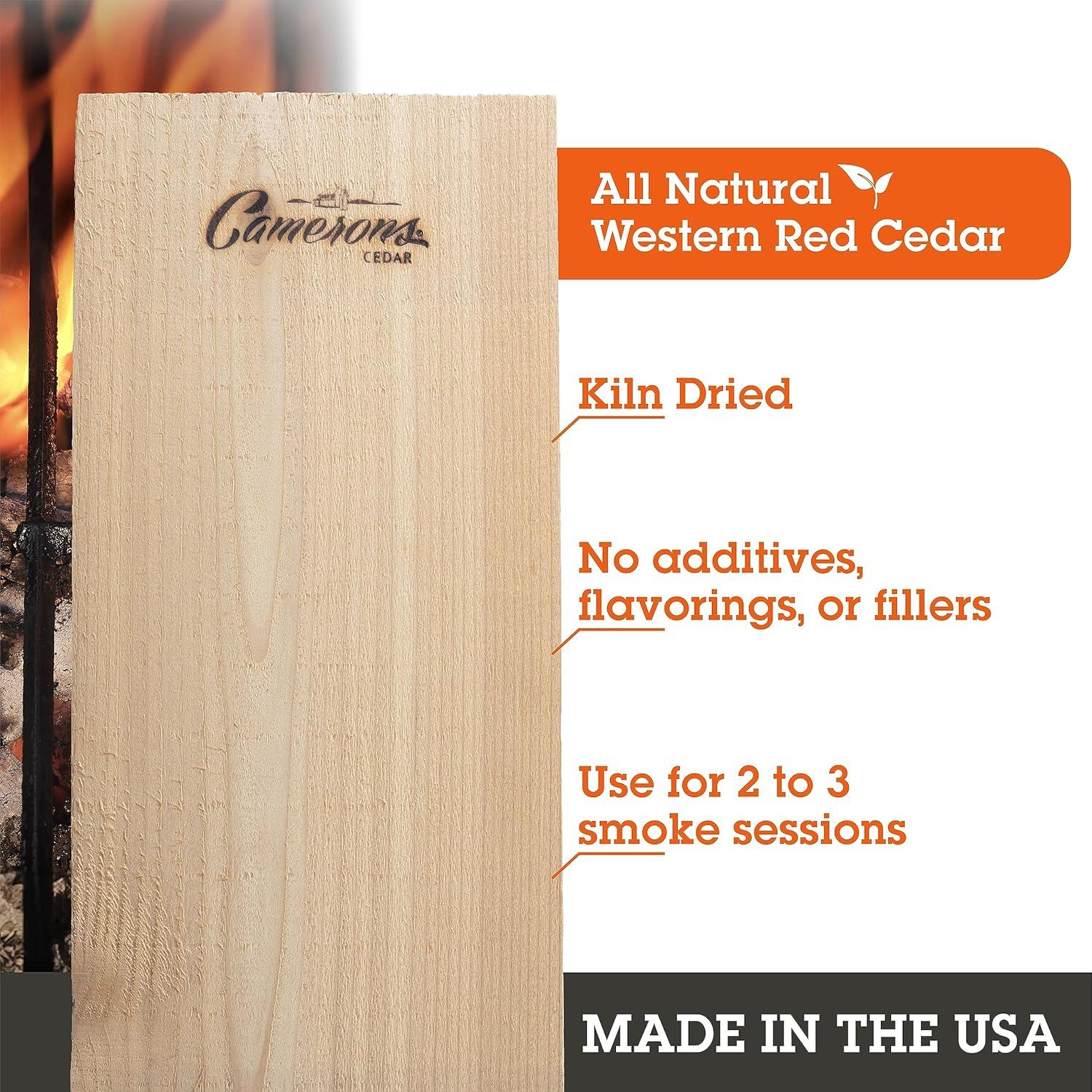 Grilling Planks - 4 Pack Cedar - Premium 5.5 x 11.5 Western Cedar for Barbecue Salmon, Seafood, Steak, Burgers, Pork Chops, Vegetables and More!