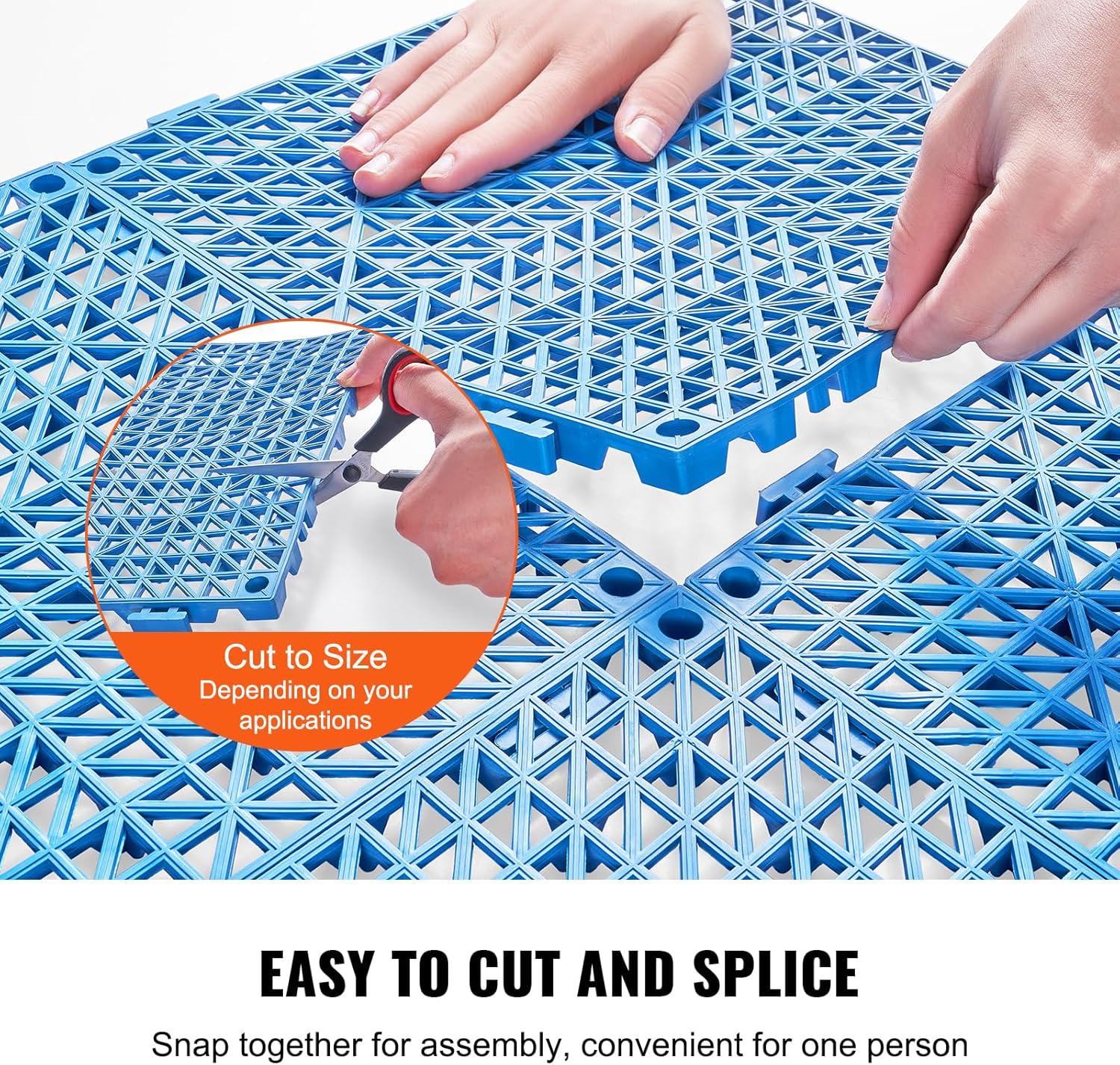 VEVOR VEVOR 12" X 12" Drainage Mats In Different Colors VEVOR 12 W x 12 L Outdoor Deck Tiles (Set of 50)