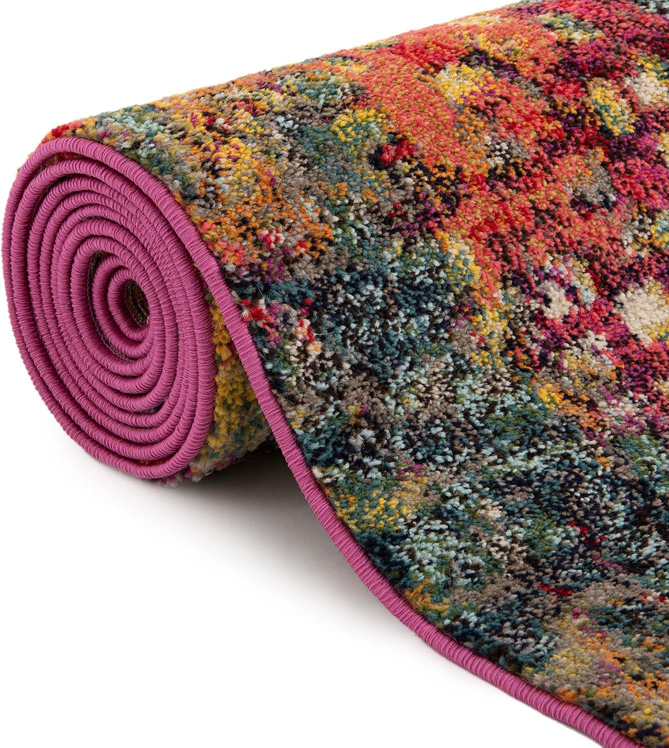 Unique Loom 5' 1 x 8' 0 Jardin Ivy Multi Area Rug