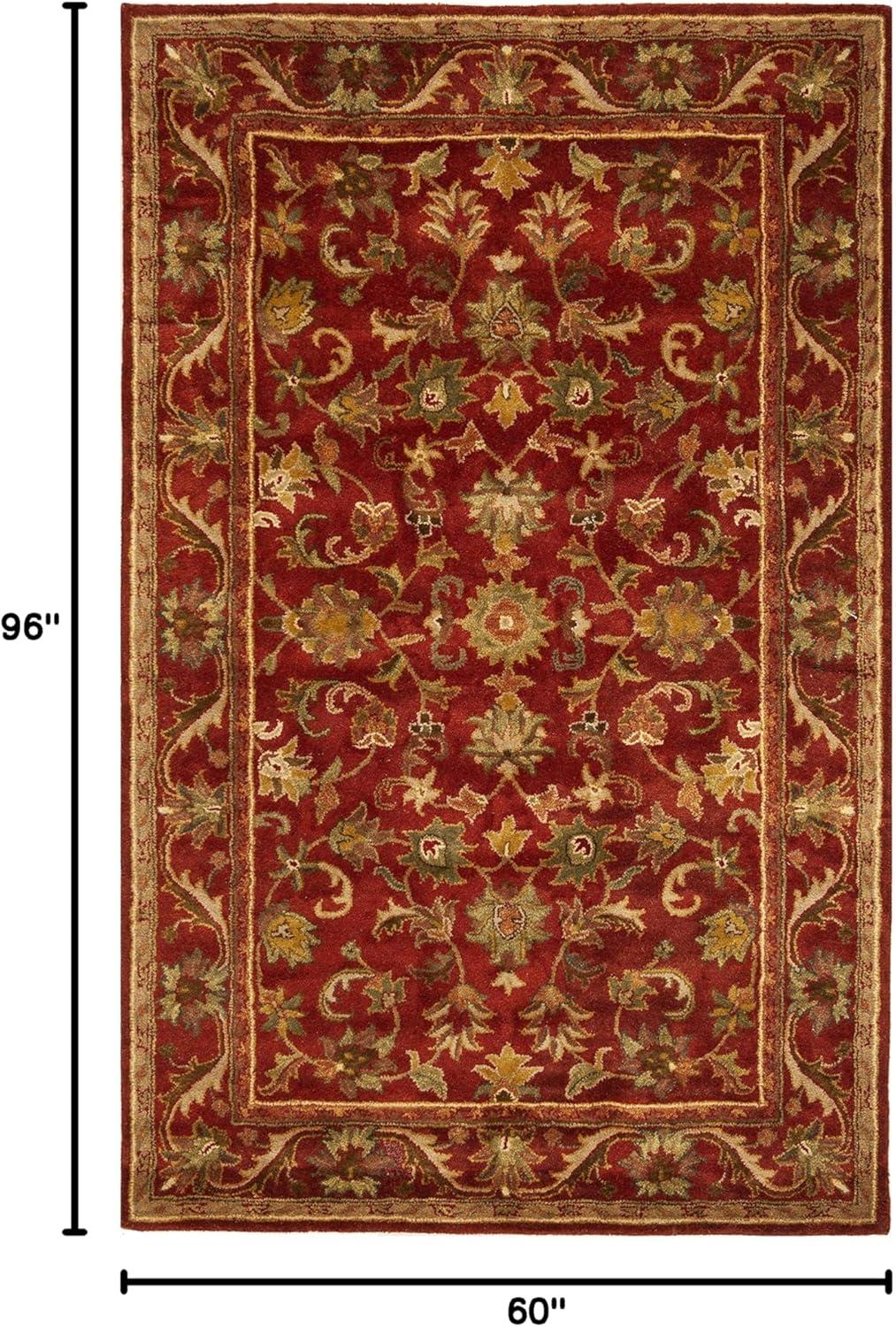 Antiquity AT52 Hand Tufted Indoor Area Rug - Red/Red - 5'x8' - Safavieh